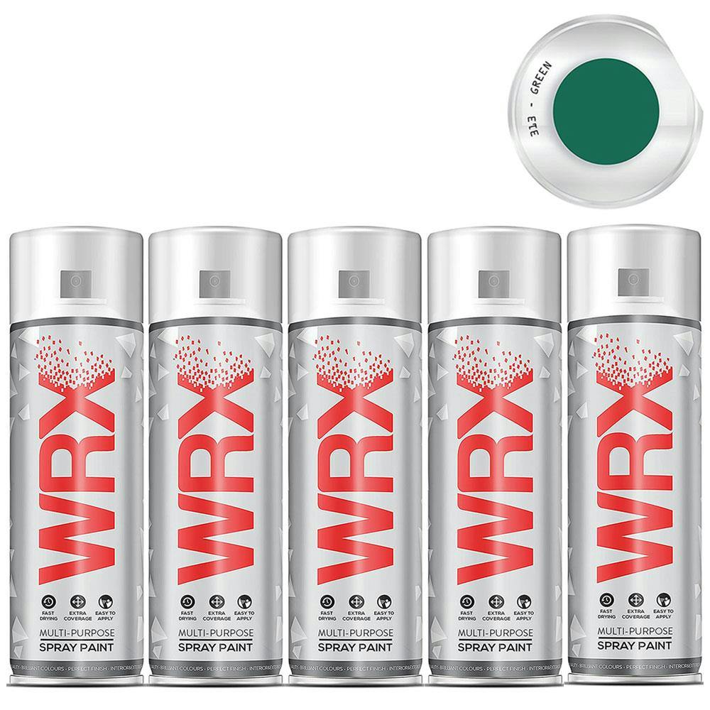 Rackhams Green 3X Wrx Flat Spray Paint Acrylic 400Ml - Image 6