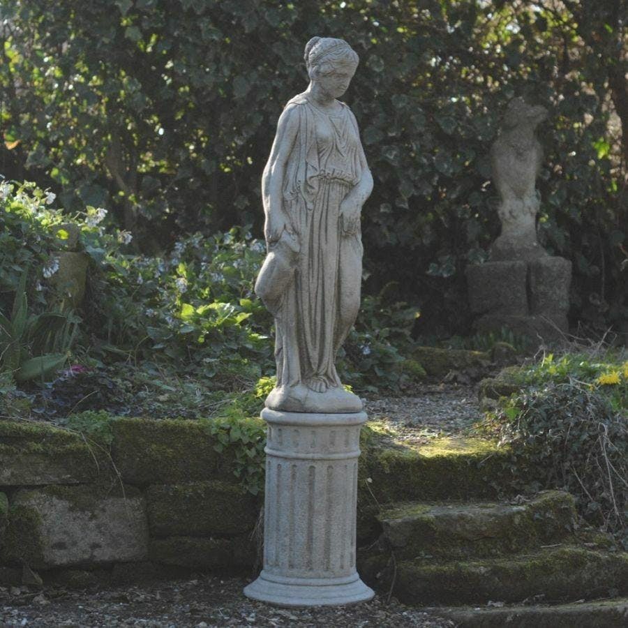 Rackhams Girls Classic Stone Cast Woman Statue With A Jug Of Water