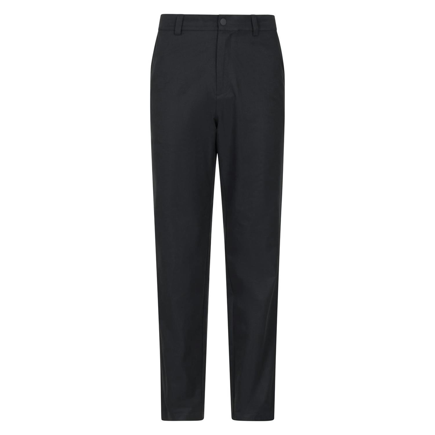 Mountain Warehouse Men's Black Nature Stretch Chino Trousers - 36R - 100% Polyester