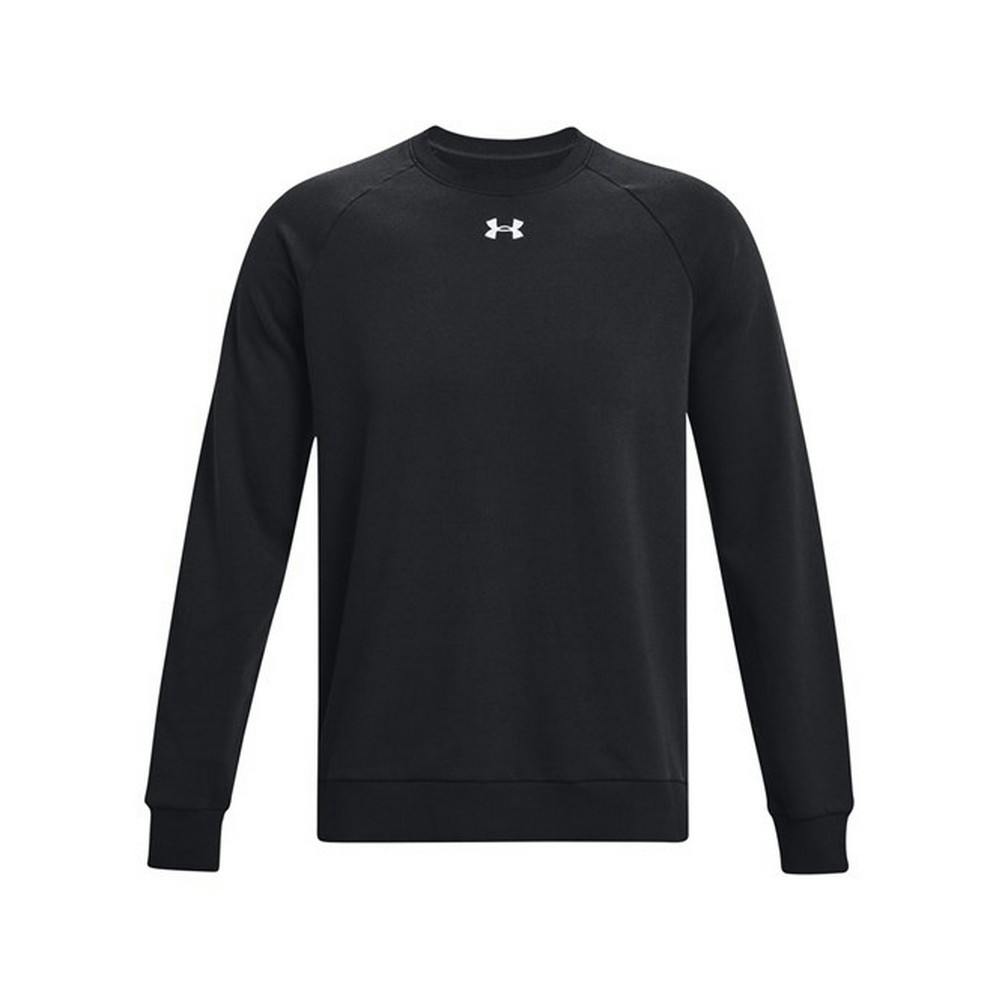 Under Armour Unisex Black/White Adult Rival Fleece Crew Neck Sweatshirt - Xxl - 80% Cotton/20% Polyester