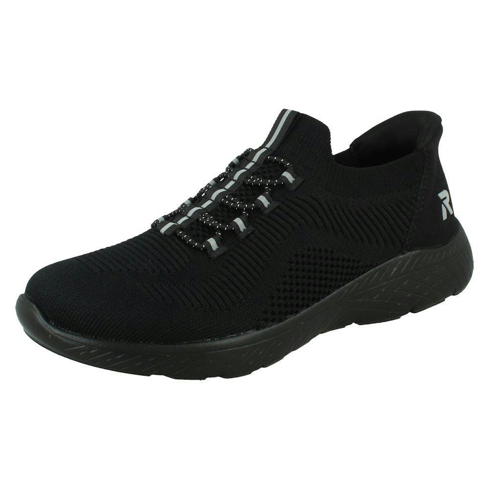 Rieker Women's Black Sport Ready2go Slip On Vegan Trainers M5066 - Uk 8