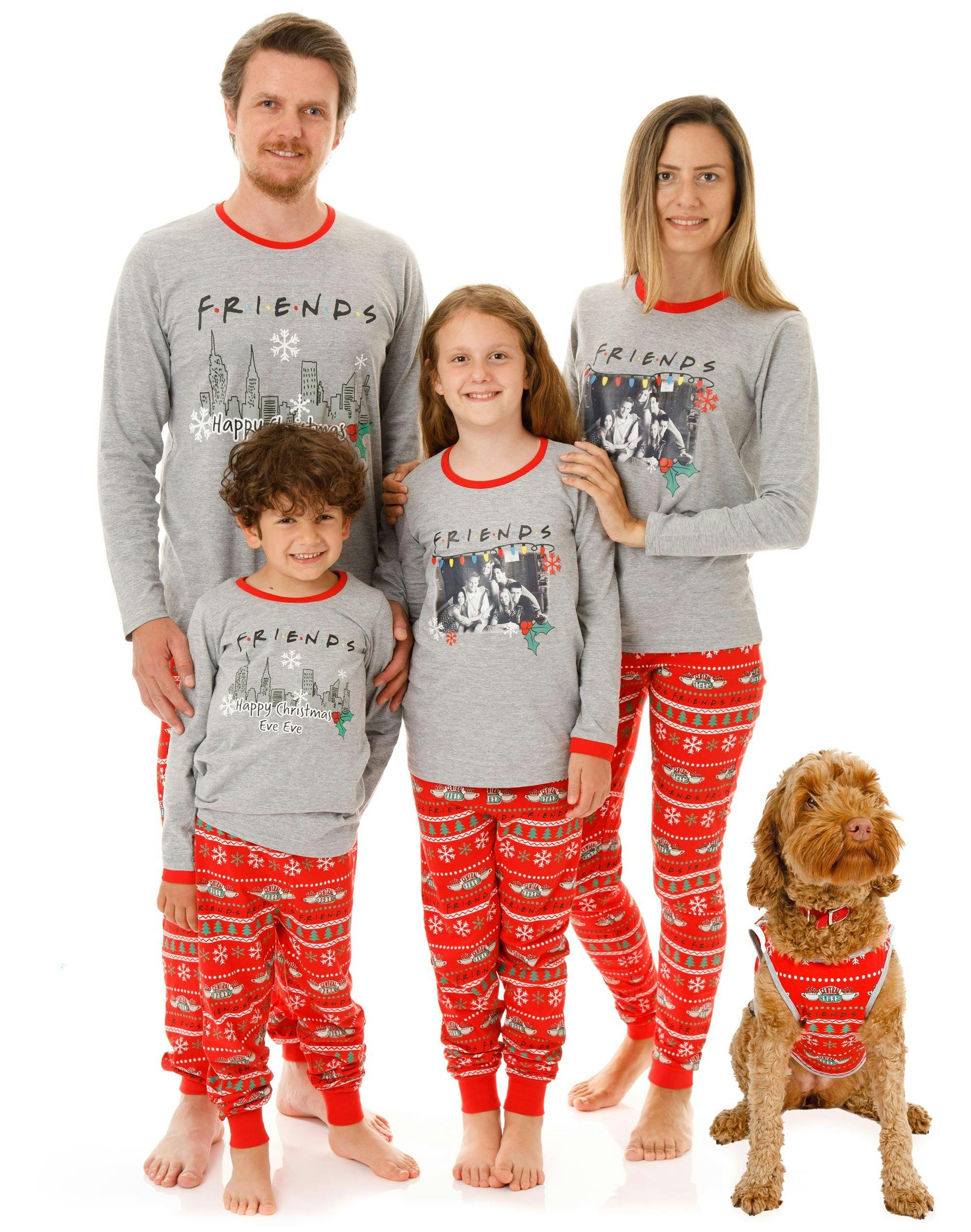 Vanilla Underground Girls Red Friends Long Sleeve Long Leg Pyjama Set [Dis] - 7-8 Years