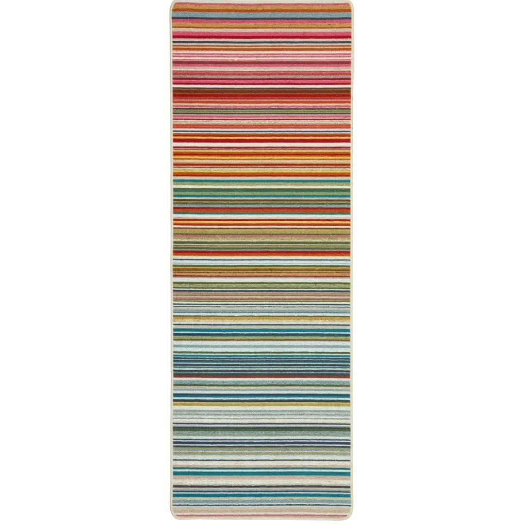 Rackhams White Washable Indoor Mat Striped Design - 67X200