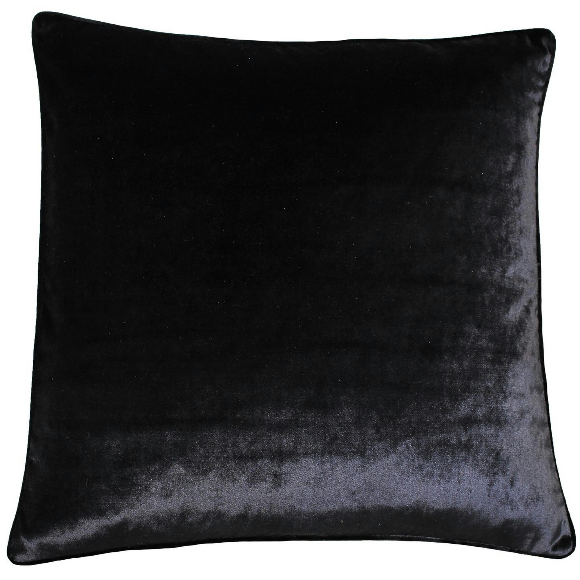 Riva Home Black Luxe Velvet Cushion Cover - 55 X 55Cm - 100% Polyester
