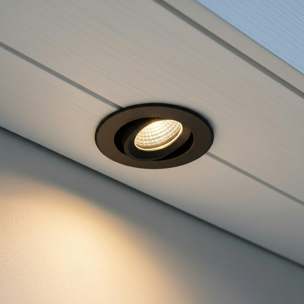 UltraBeam 6 Watt LED Black IP65 Waterproof Recessed LED Downlight Fitting - Image 4