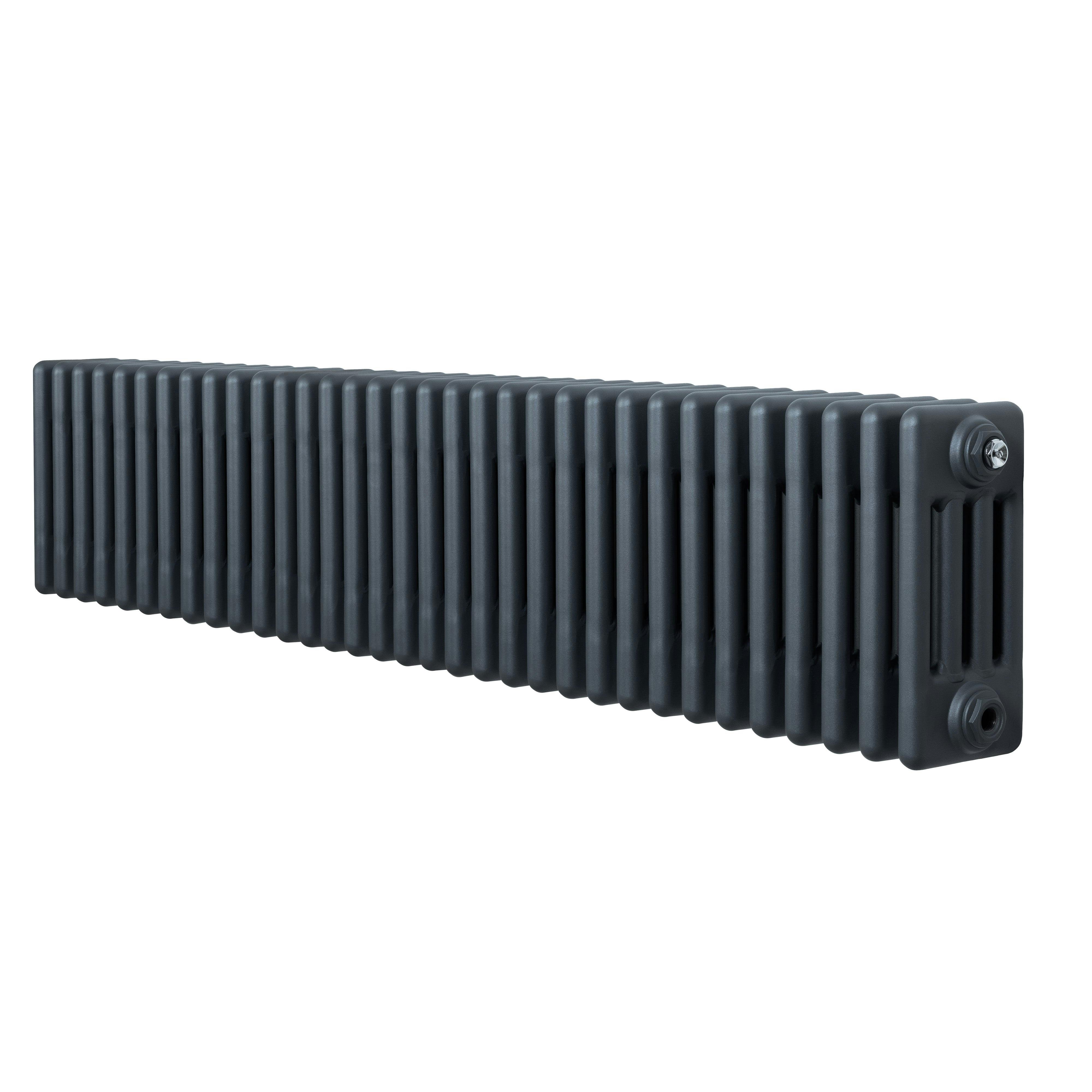 Monstershop Anthracite Traditional 4 Column Radiator - 300 X 1505Mm