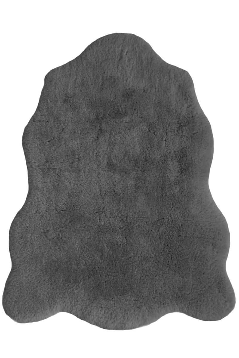 The Rugs Grey Luxury Fur Shaggy Rug – Ultra-Soft Geometric - 70X90 Cm