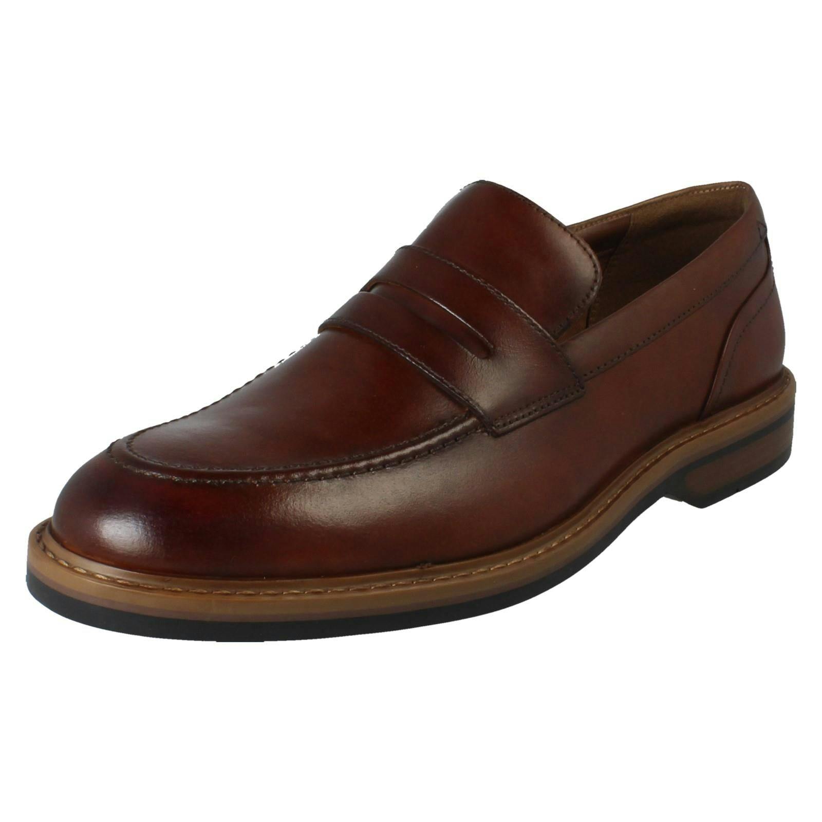 Clarks Men's Smart Loafer Style Slip On Formal Shoes Aldwin Step - Mid Tan - Uk 9.5