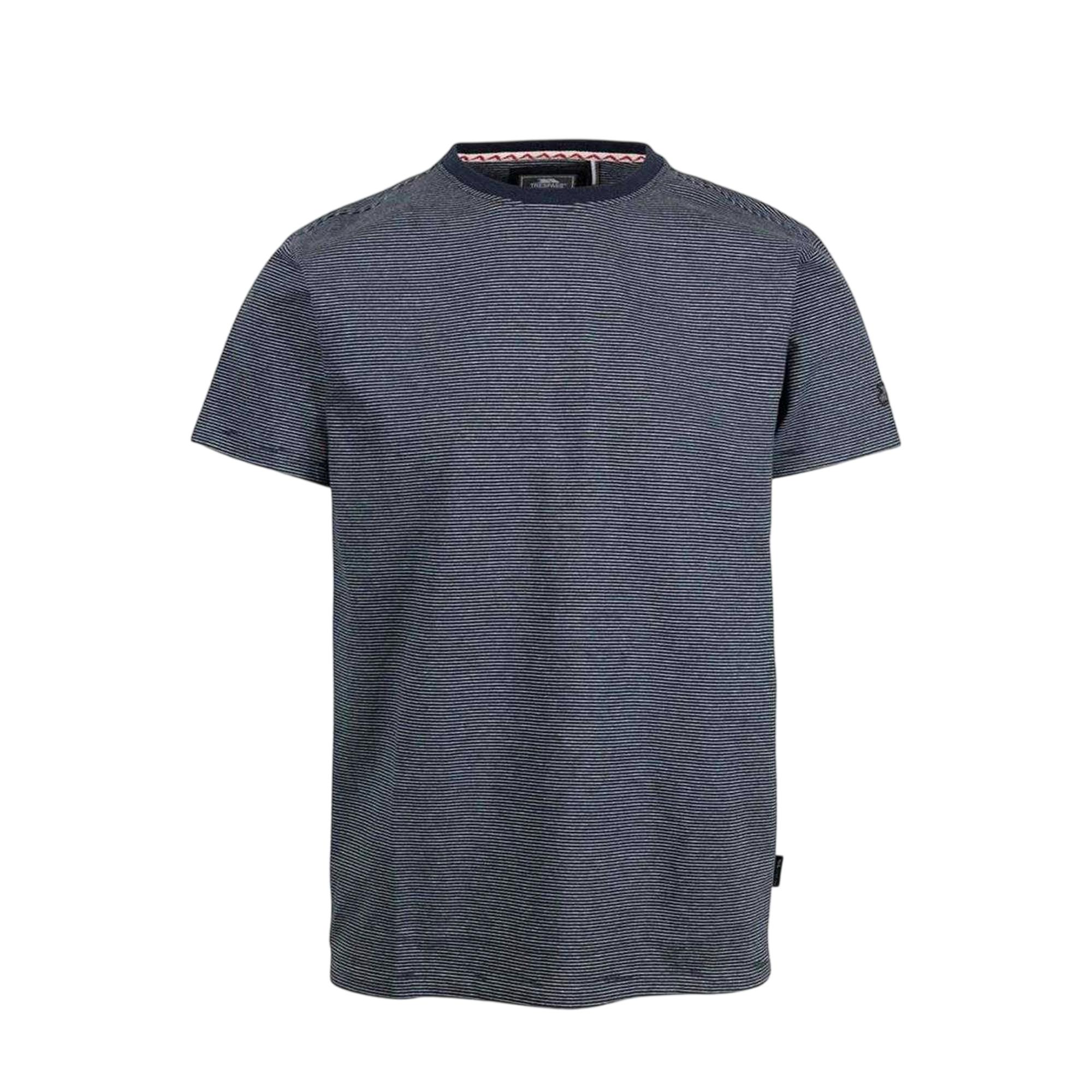 Trespass Men's Striped Yarn Dyed Regular T-Shirt - Navy - S - Navy - 60% Cotton/40% Polyester