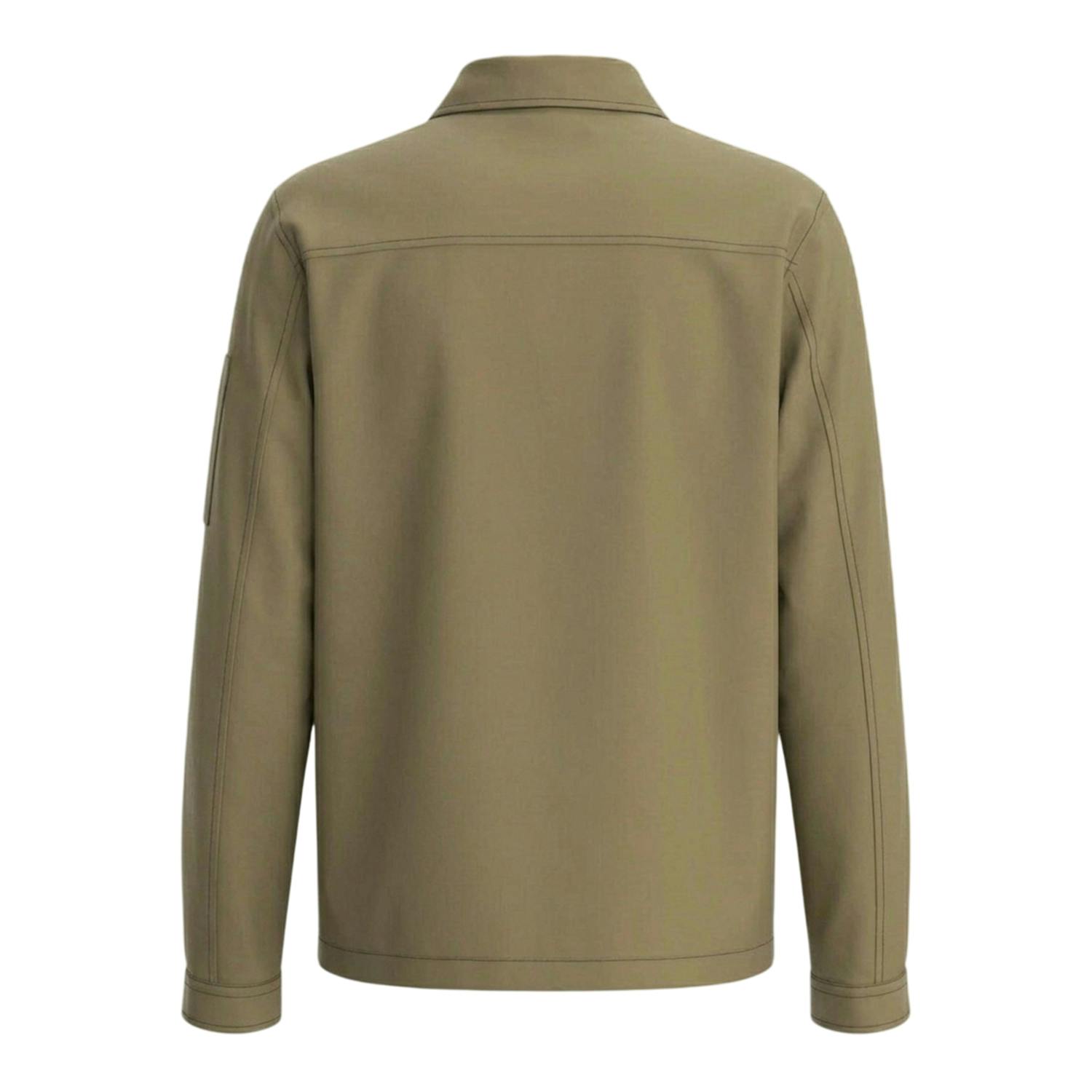 Hugo Men's Green Logo Cotton Overshirt - L - 100% Mixed