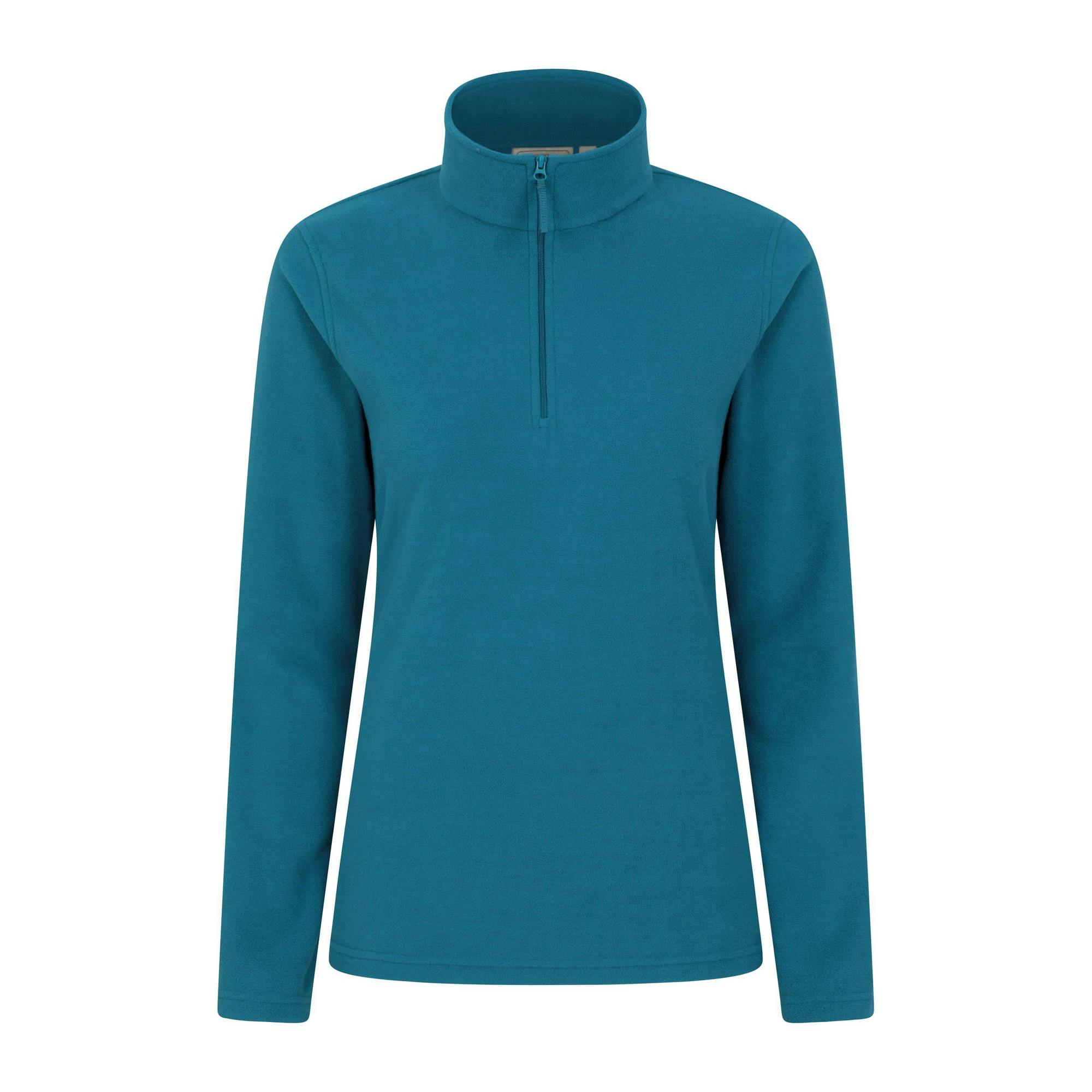 Mountain Warehouse Women's Dark Camber Ii Fleece Top - Teal - Xxl - Teal - 100% Polyester