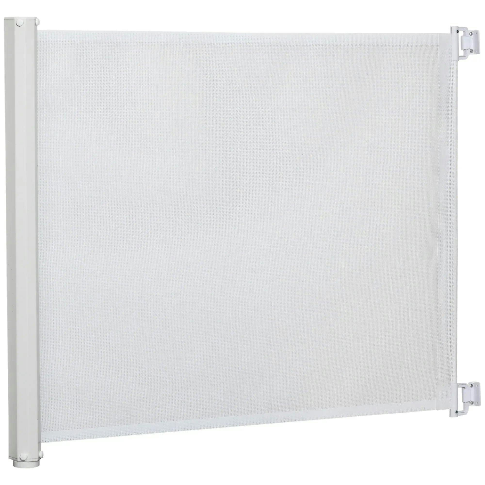 Bobobiy White Retractable Stair Gate, Dog Pet Barrier, For Doorway, Staircase, Hallway - Image 5