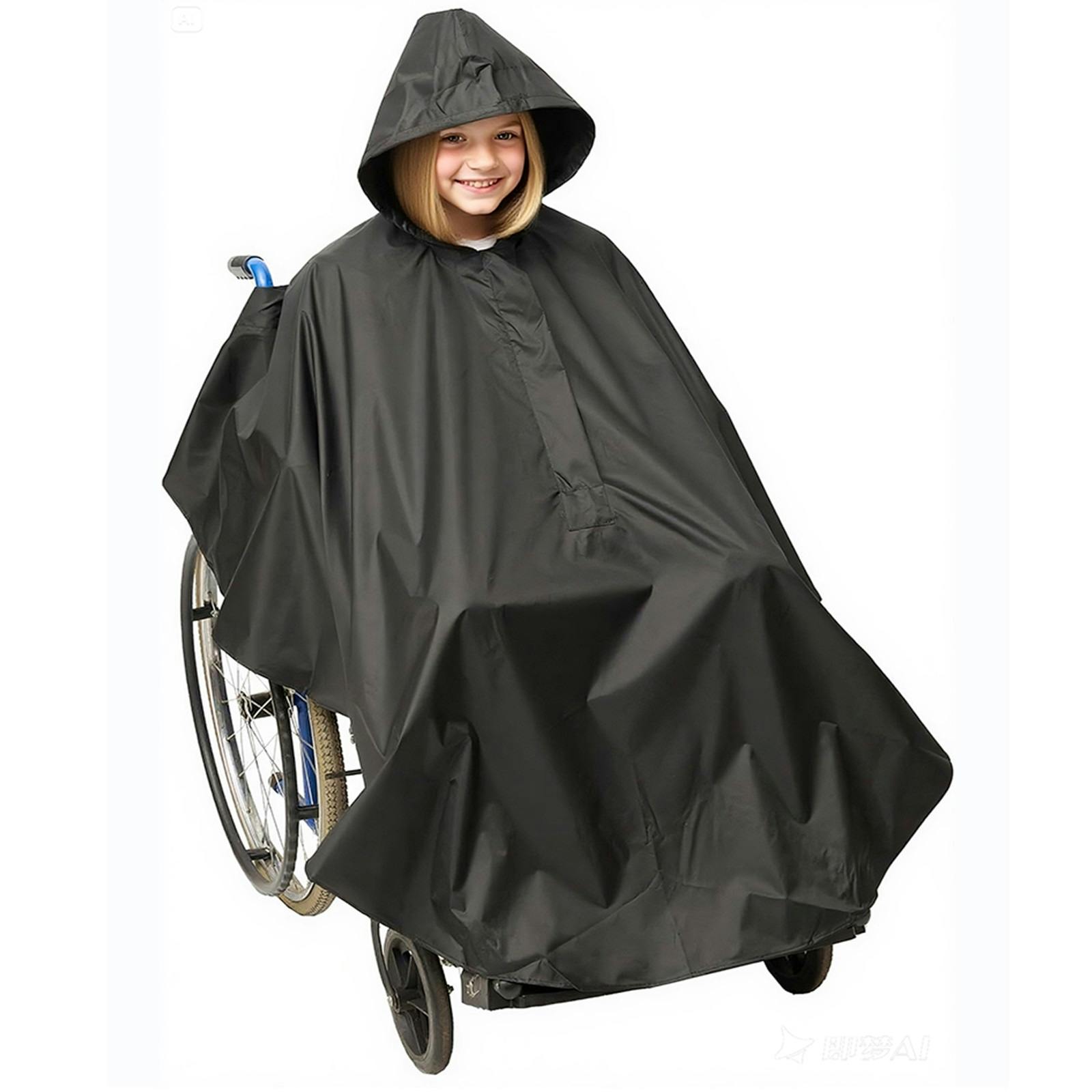 Gr8 Home Wheelchair Waterproof Poncho Rain Cover With Hood Disability Aid Rain Mac Coat