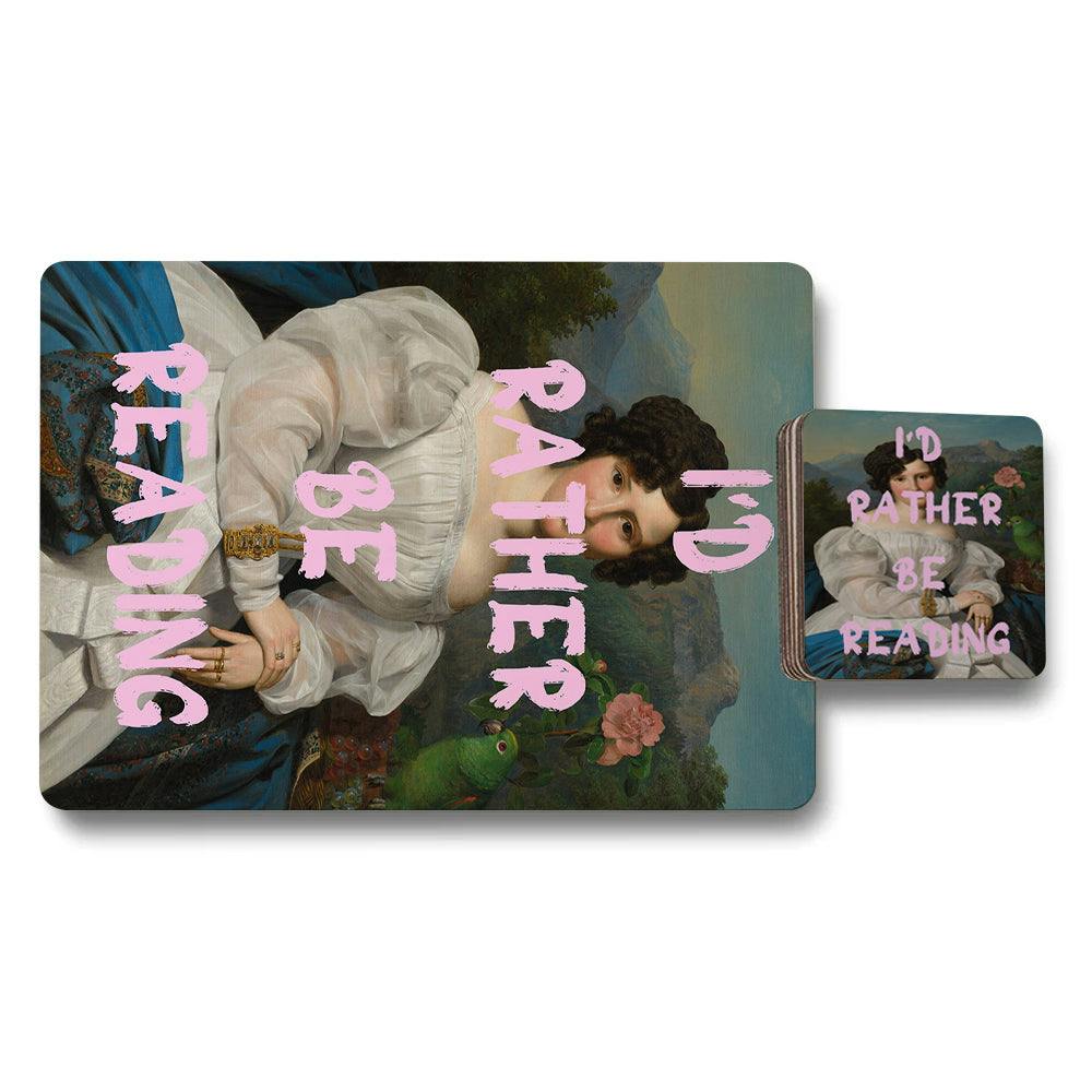 Rackhams Set Of 12 Placemats And Coasters Designer Artwork With Wood Bottom
