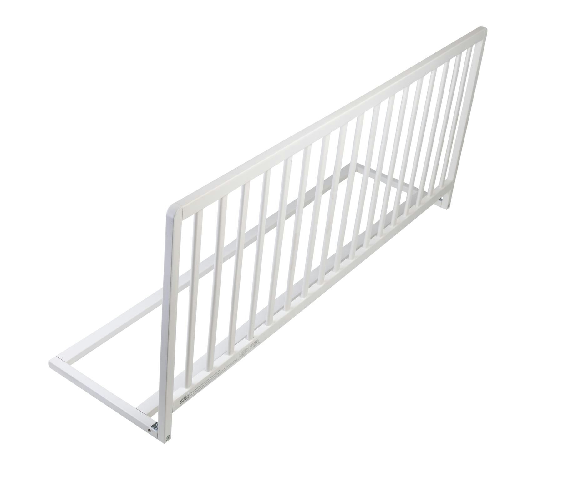 Rackhams White Extra Wide Extra Tall Wooden Bed Guard, 60Cm High X 140Cm Wide, Toddler Bedrail For Safety, Secure Child Bed Rail