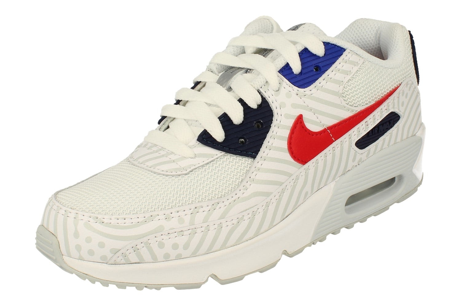 Nike White/Red Air Max 90 Gs Cz8650 100 - Uk 4.5 | Us 5Y | Eu 37.5