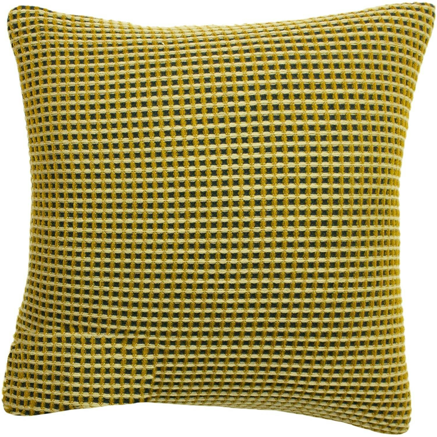Rackhams Yellow Rowan Cushion Cover - Ochre - One Size - Ochre - 100% Acrylic