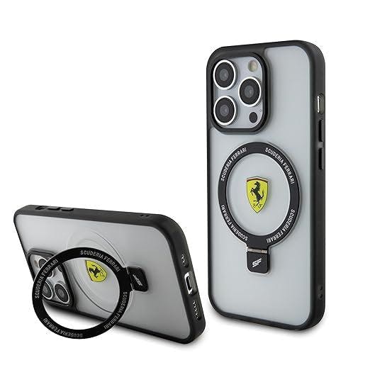 Ferrari Hardcase For Iphone 15 Pro 6.1" With Magsafe & Ring Stand Transparent - Fehmp15luscah