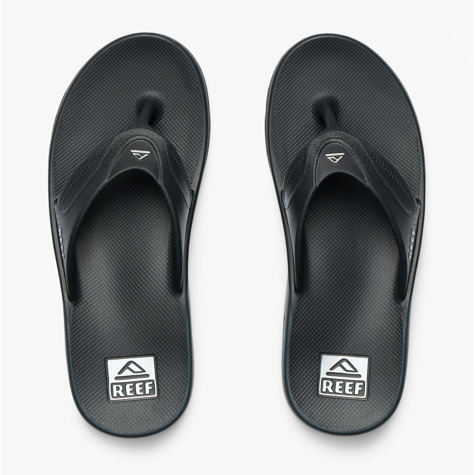 Reef Men's Black/Silver Fanning H20 Toe-Post Sandals - Uk 10