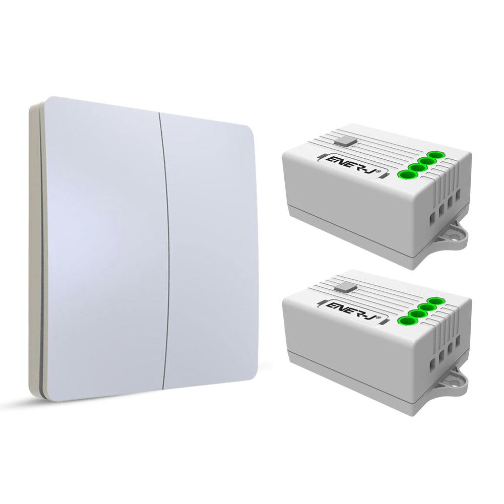 Ener-J Women's Light Beige 2 Gang Wireless Kinetic Switch & Two 500W Rf Receivers White In | : 1040Mm X 1190Mm - Image 3