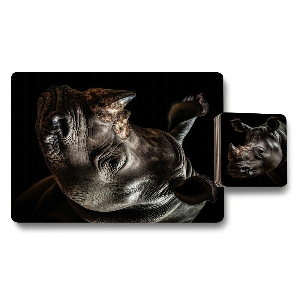 Benjamin Tate Design Set Of 12 Placemats And Coasters With Designer Artwork Wood Bottom