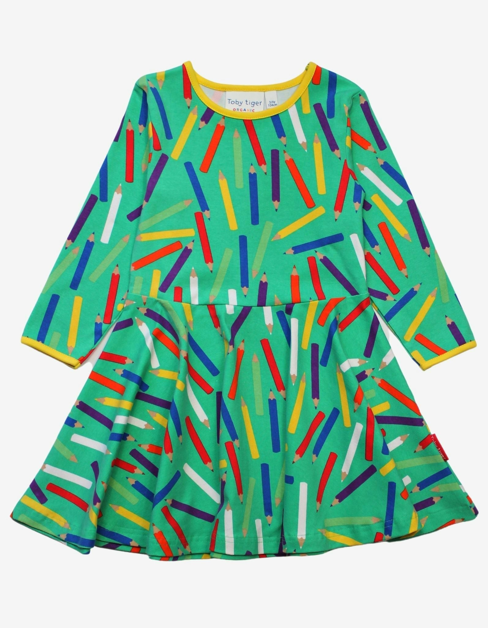 Toby Tiger Organic Art Print Skater Dress - 18-24M / 92Cm
