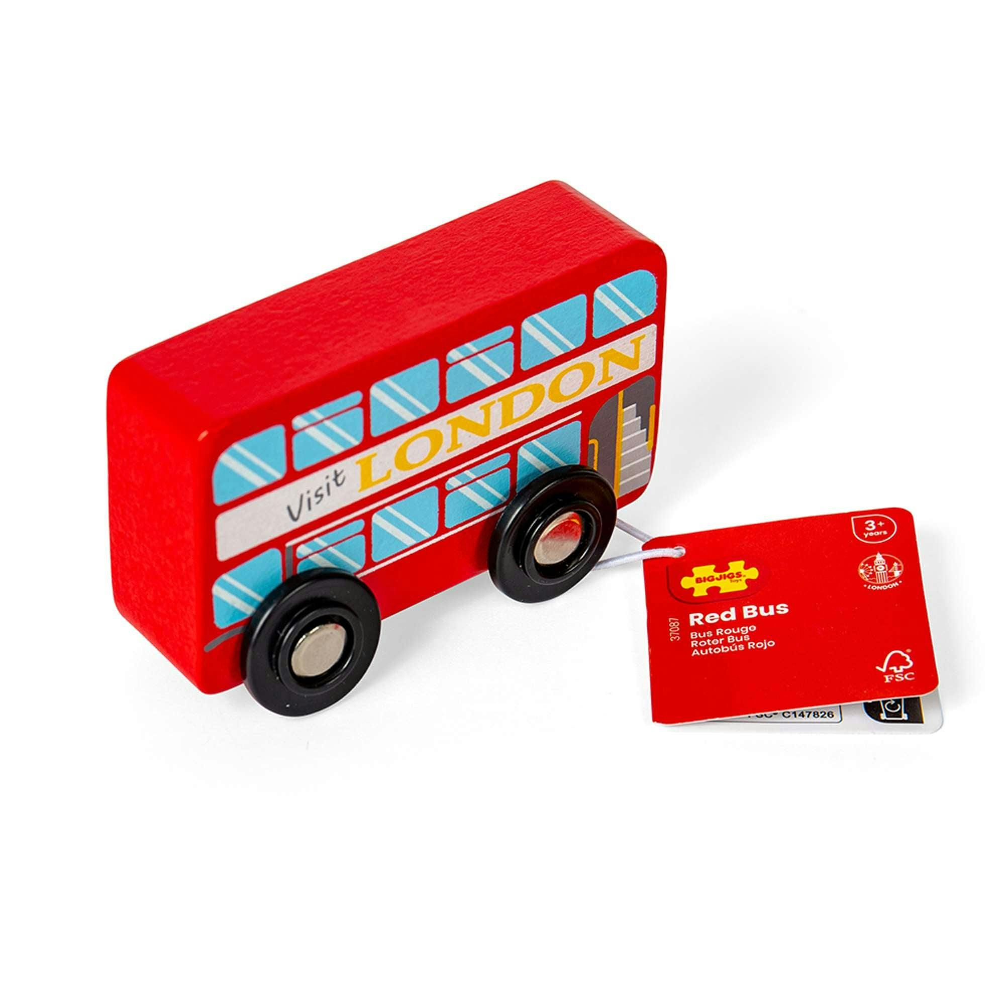 Bigjigs Toys Red London Bus