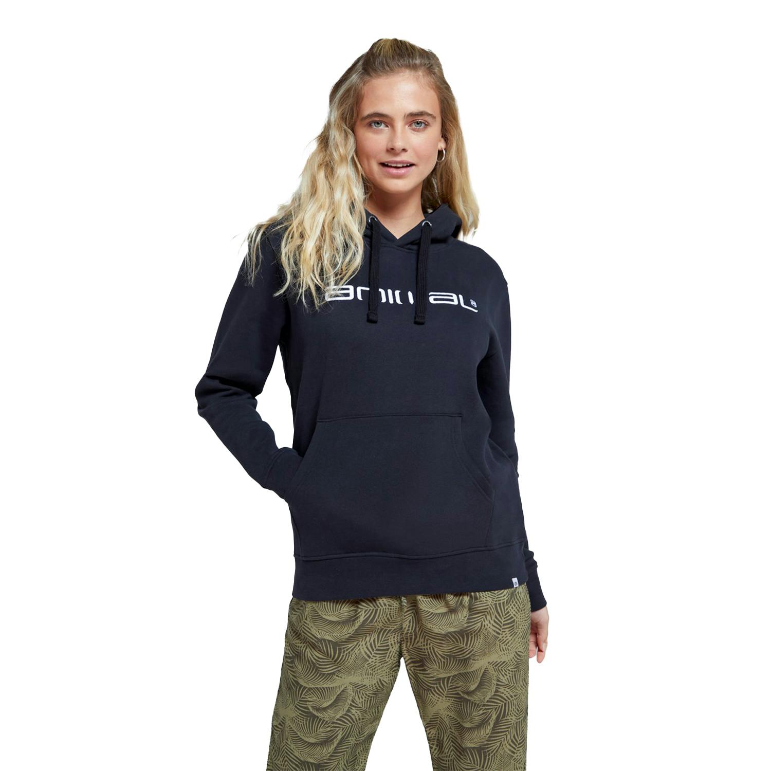 Animal Women's Black Maya Organic Hoodie - 6 Uk - 100% Organic Cotton