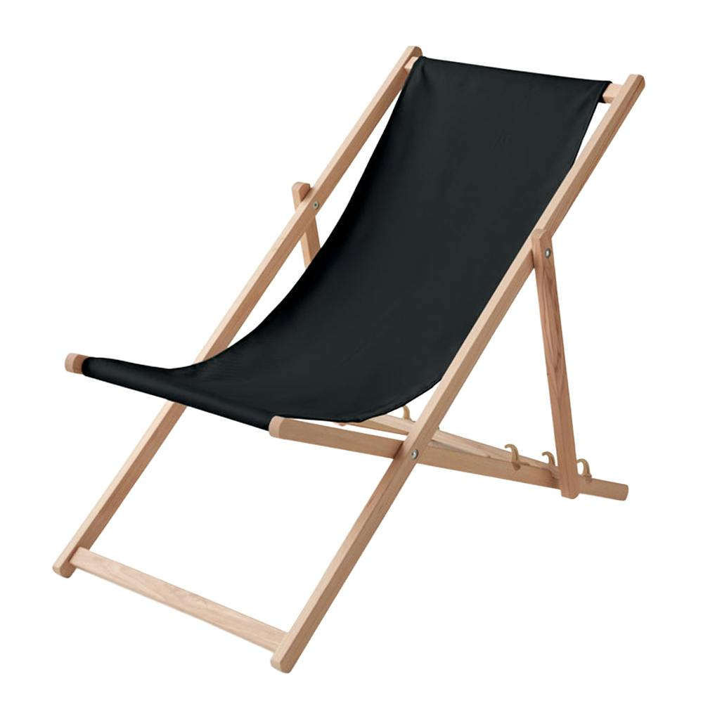 Rackhams Black Honopu Wood Folding Chair - One Size