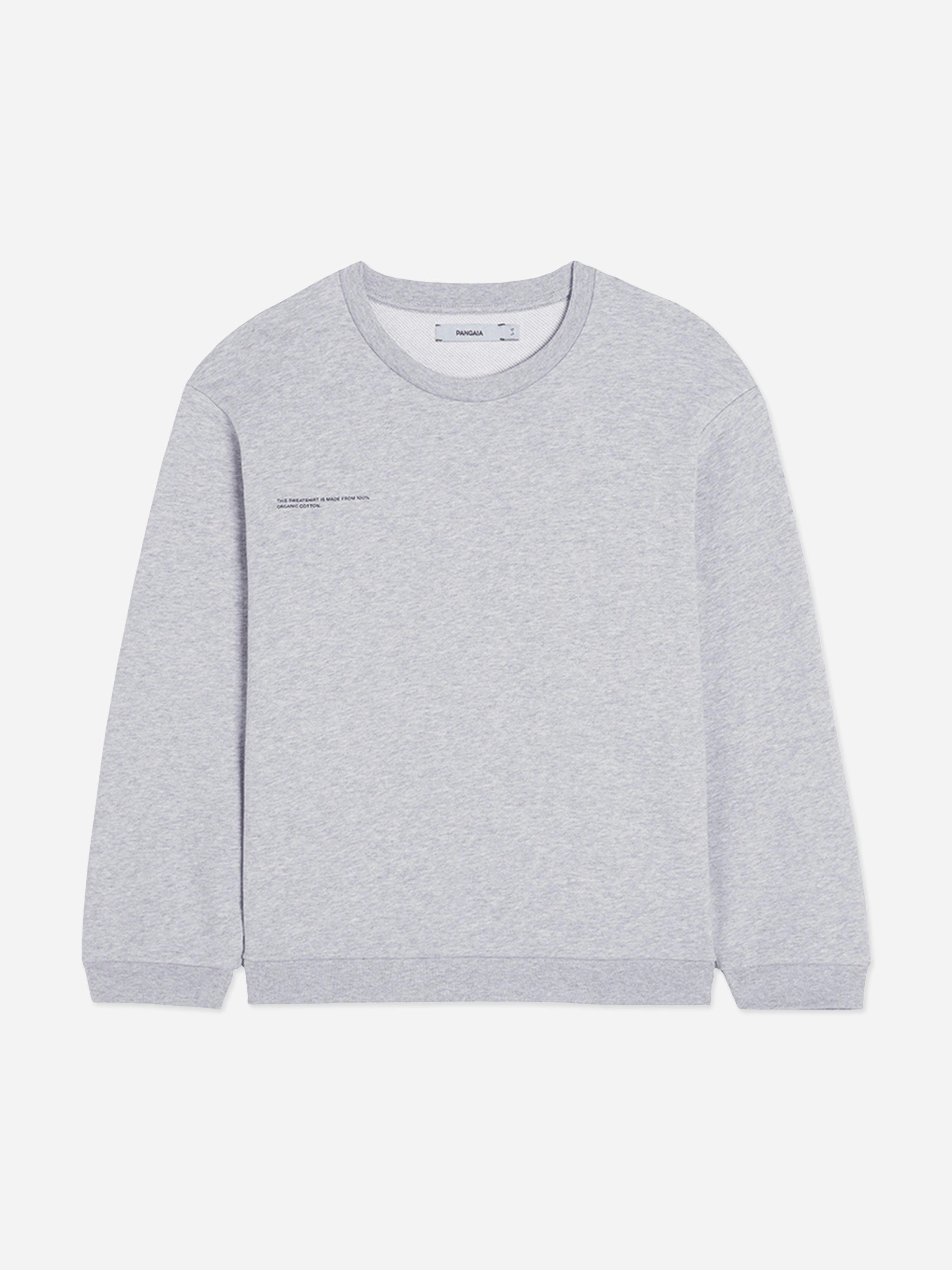 PANGAIA Kids 365 Midweight Crew Neck Sweatshirt in Grey Organic Cotton for Girls Size 11-12 Years - Image 5