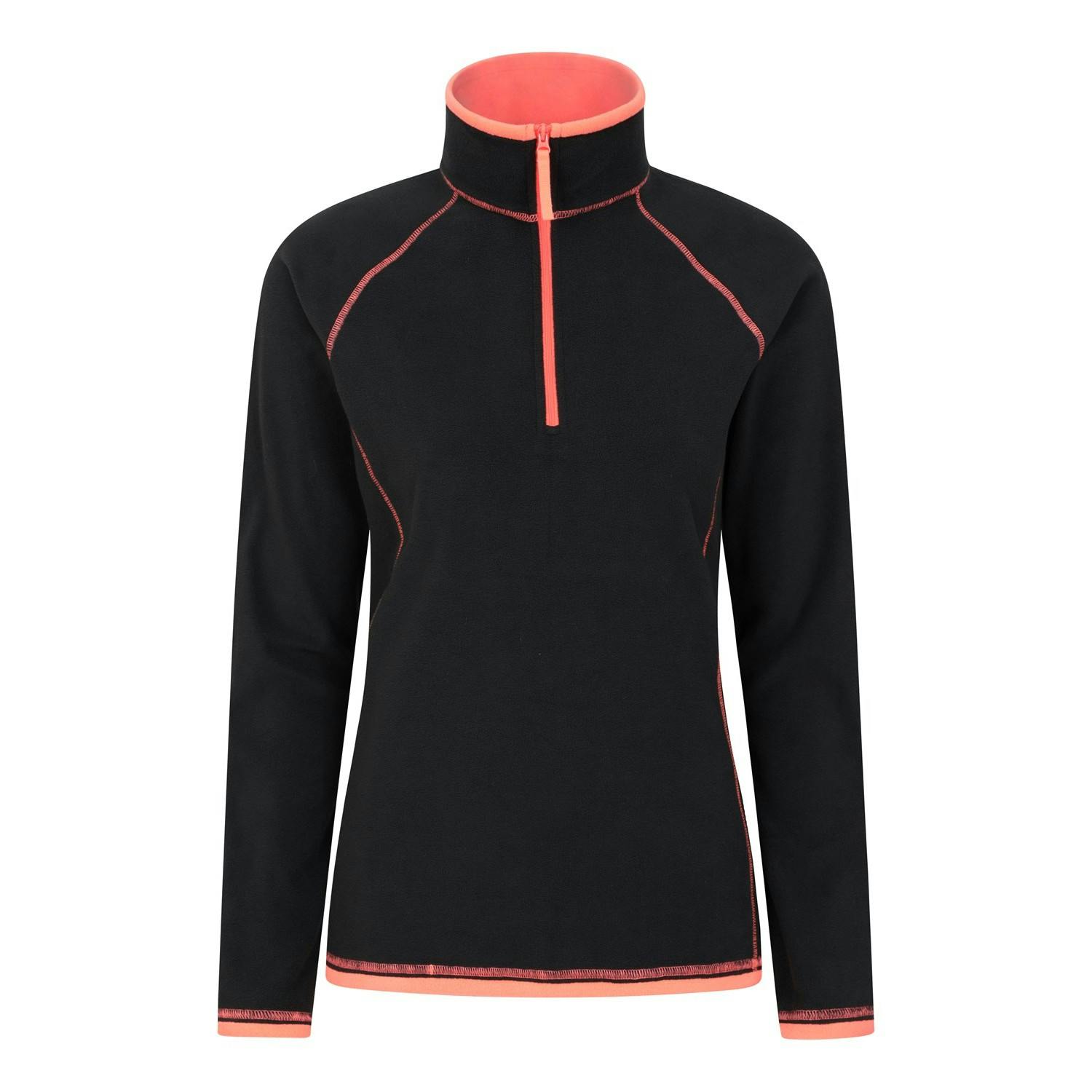 Mountain Warehouse Women's Black Montana Half Zip Fleece Top - Jet - 22 Uk - Jet - 100% Polyester