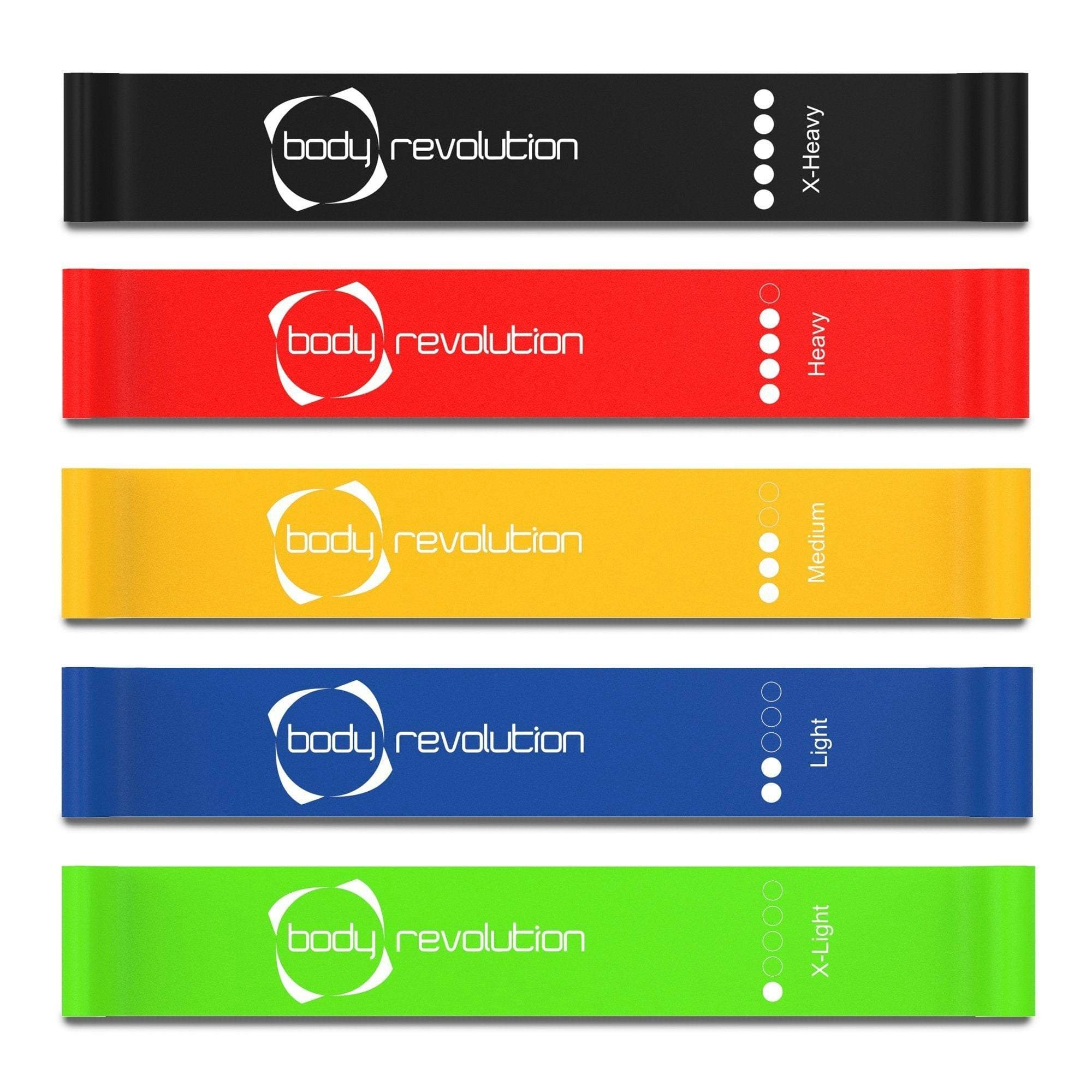 Body Revolution Resistance Bands - Full Set + Bag