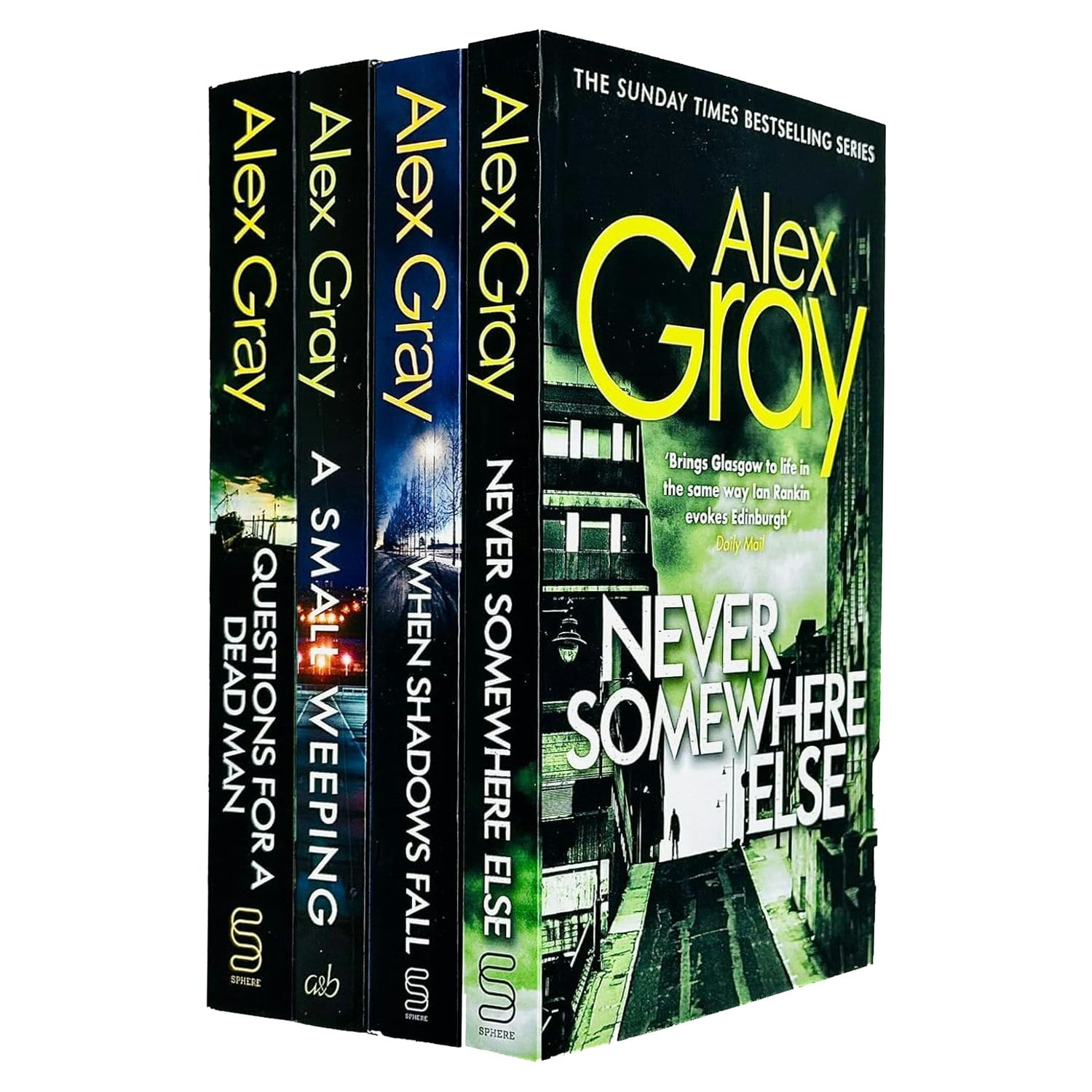 Sphere Books Women's Gray Alex Dsi William Lorimer 4 Book Set Never Somewhere Else, When Shadows Fall & More
