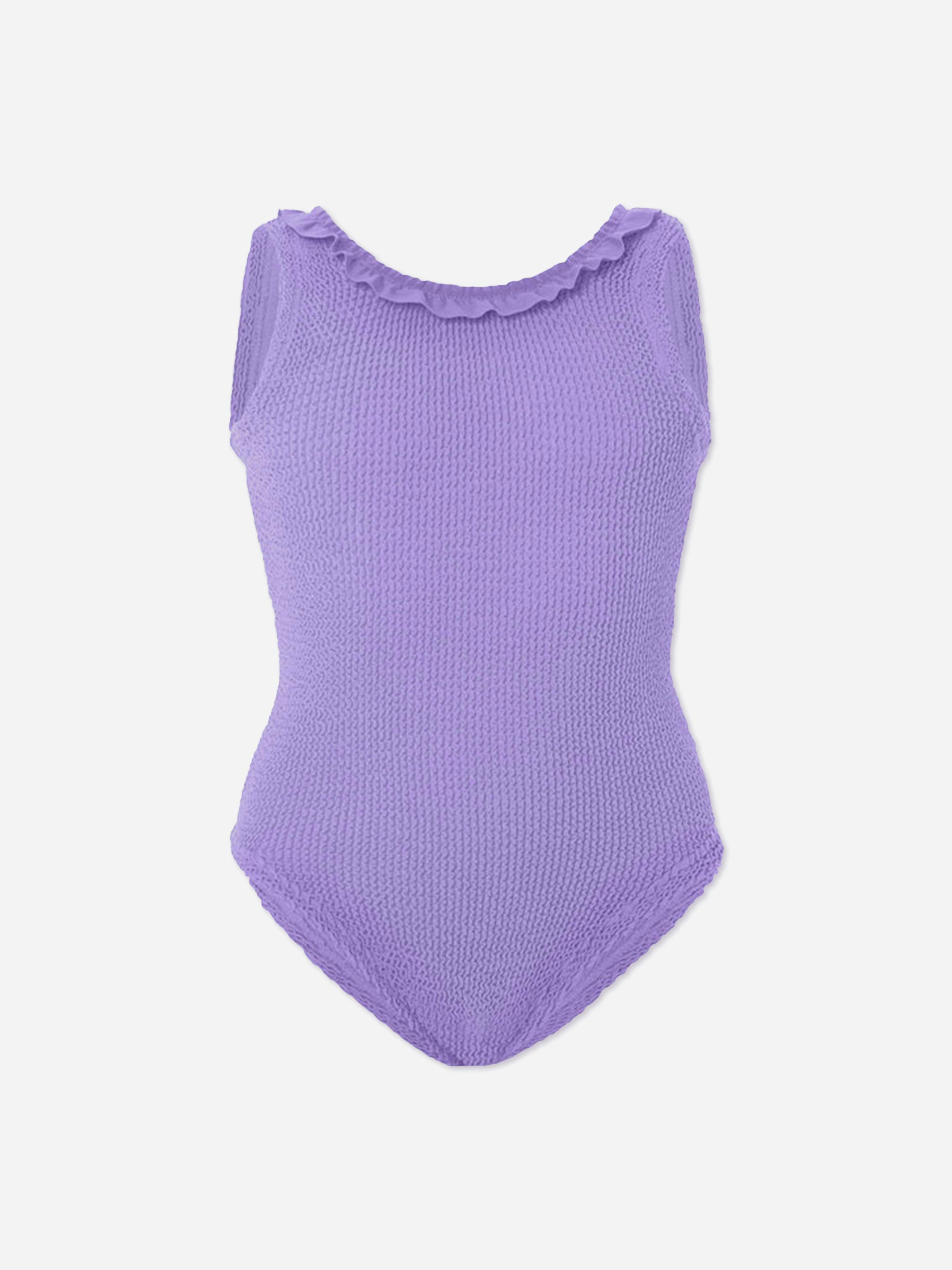 Hunza G Girls Purple Isla Swimsuit In - 7 - 12 Yrs