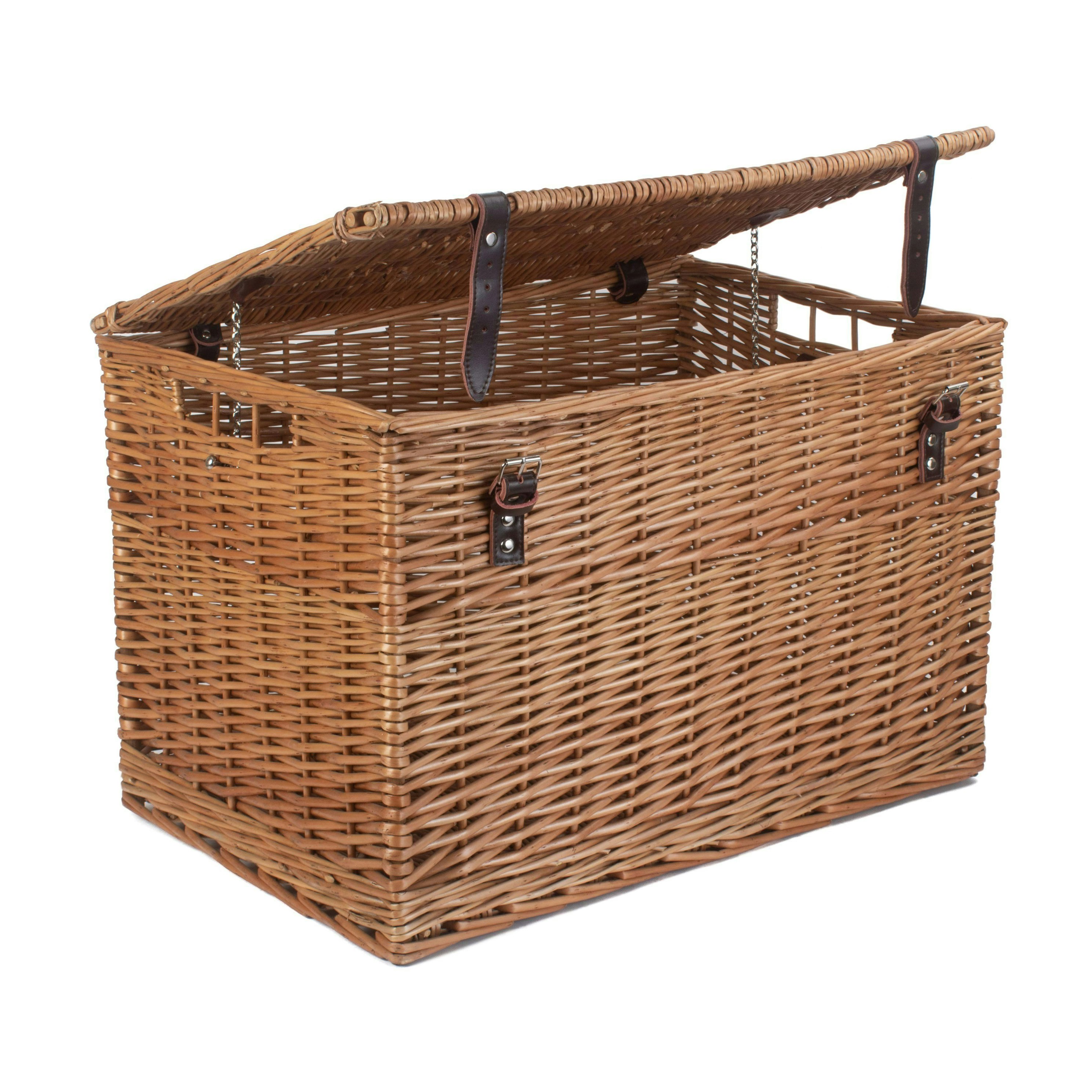 Red Hamper Red/Brown Hamper 60Cm Double Steamed Wicker Storage Basket