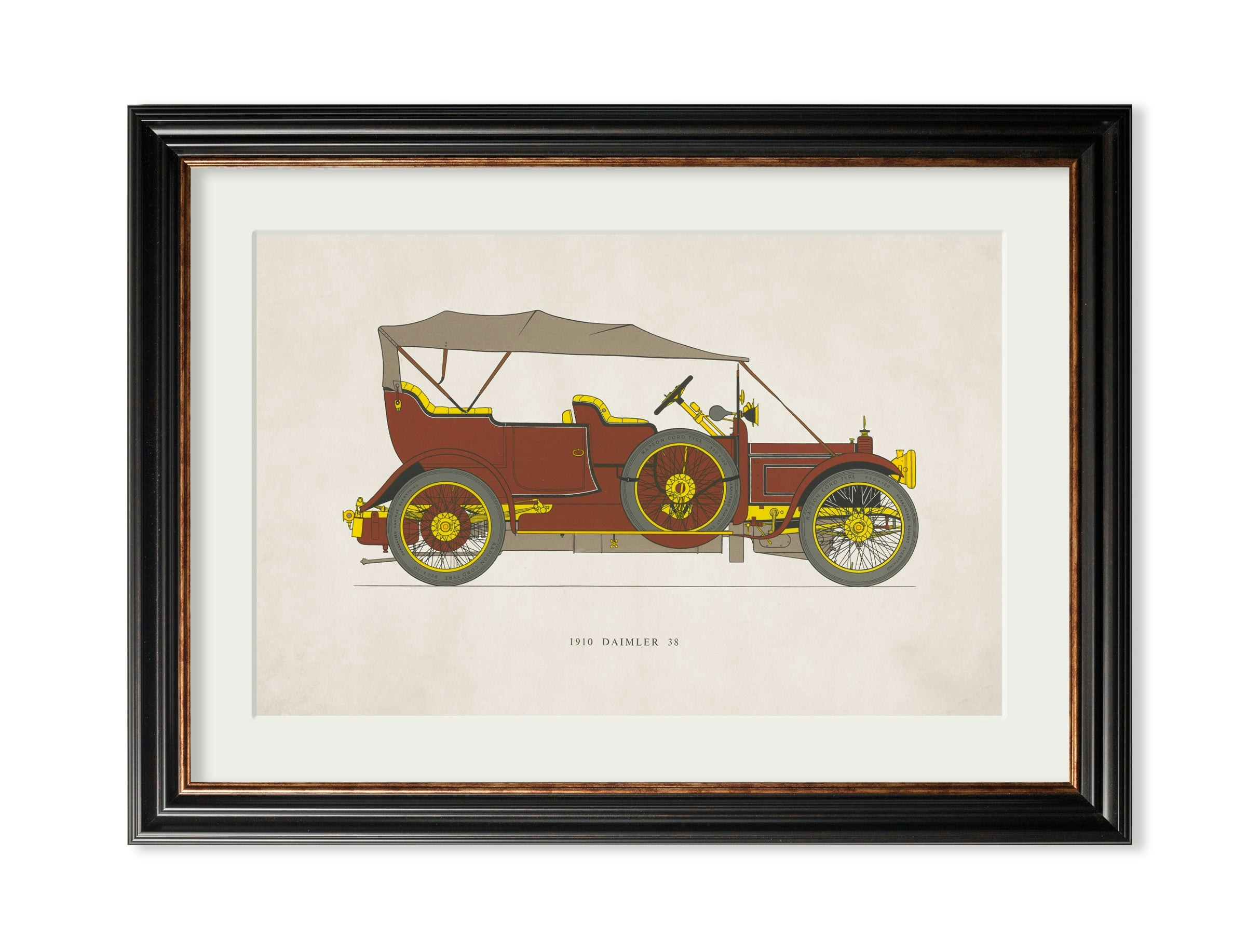 Rackhams 1910 Daimler 38 - 35 X 50Cm - York Slim