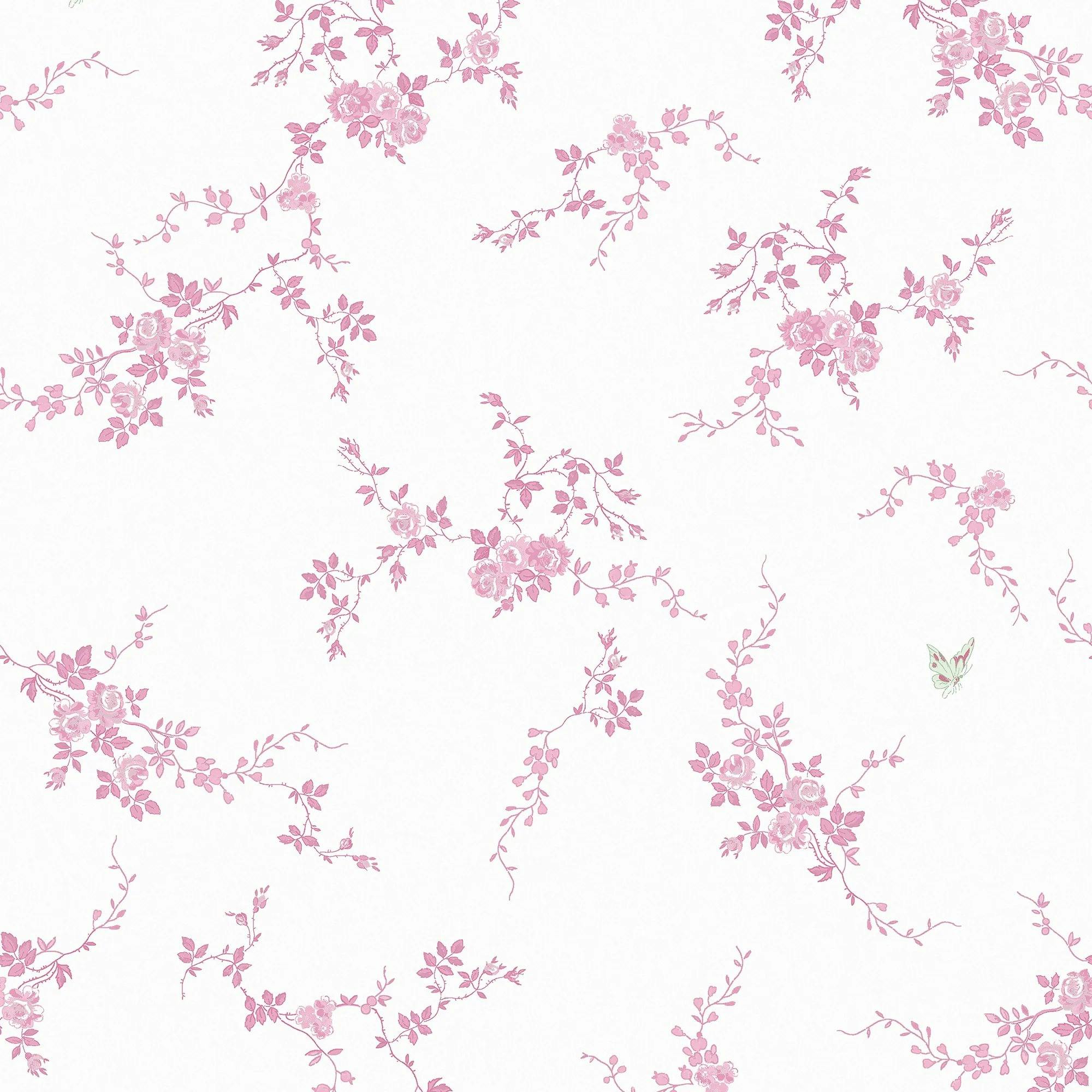 Shabby Chic Pink Rachel Ashwell Butterflies Wallpaper |