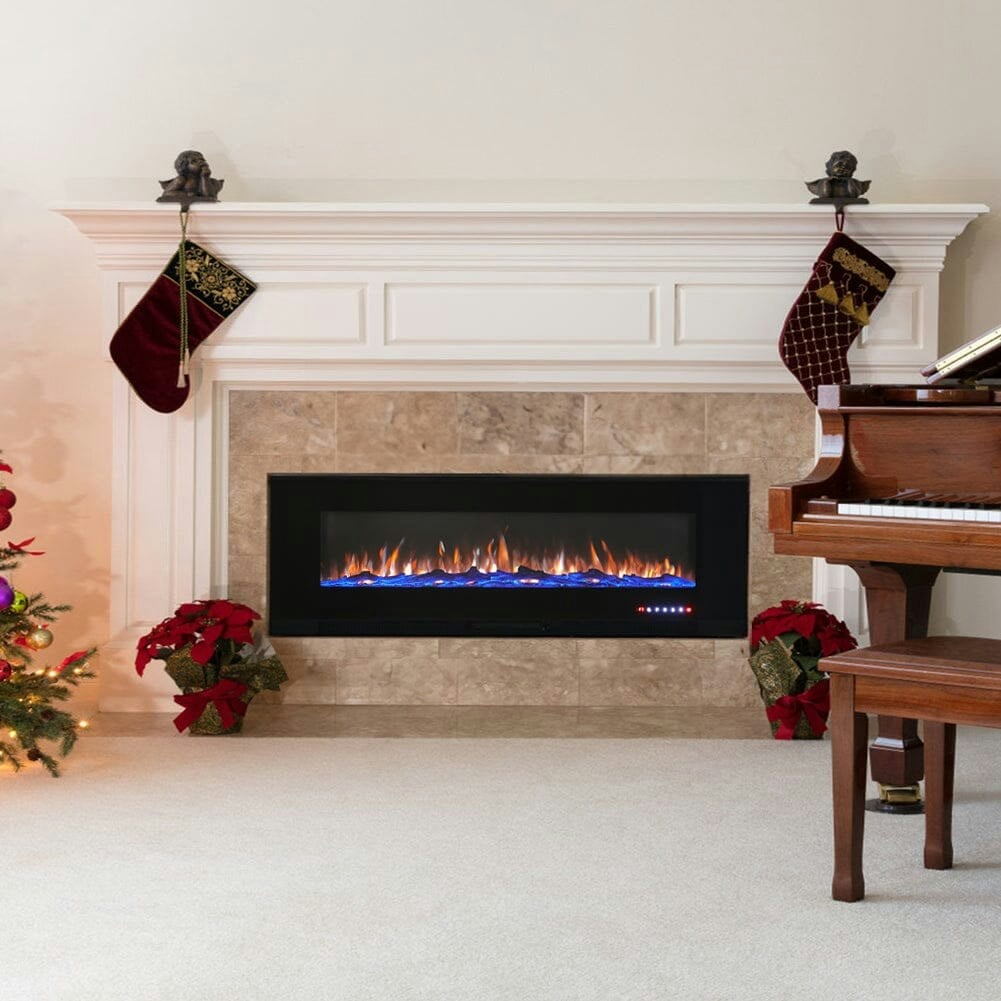 Living And Home 50/60 Inch Wall Mounted Electric Fireplaces 5000Btu Inset Fireplace Heater - 50 Inch