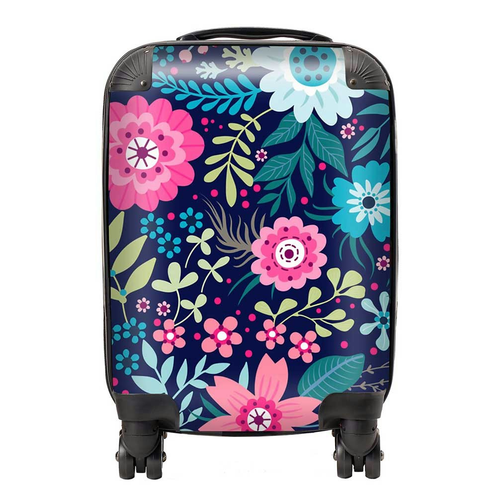 Warren Reed Cute Colourful Flower Pattern Suitcase - Small