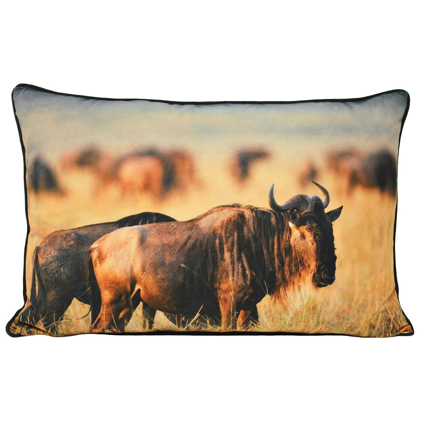 Riva Home Wildebeest Cushion Cover - Tan - 40X60cm - Tan - 100% Polyester