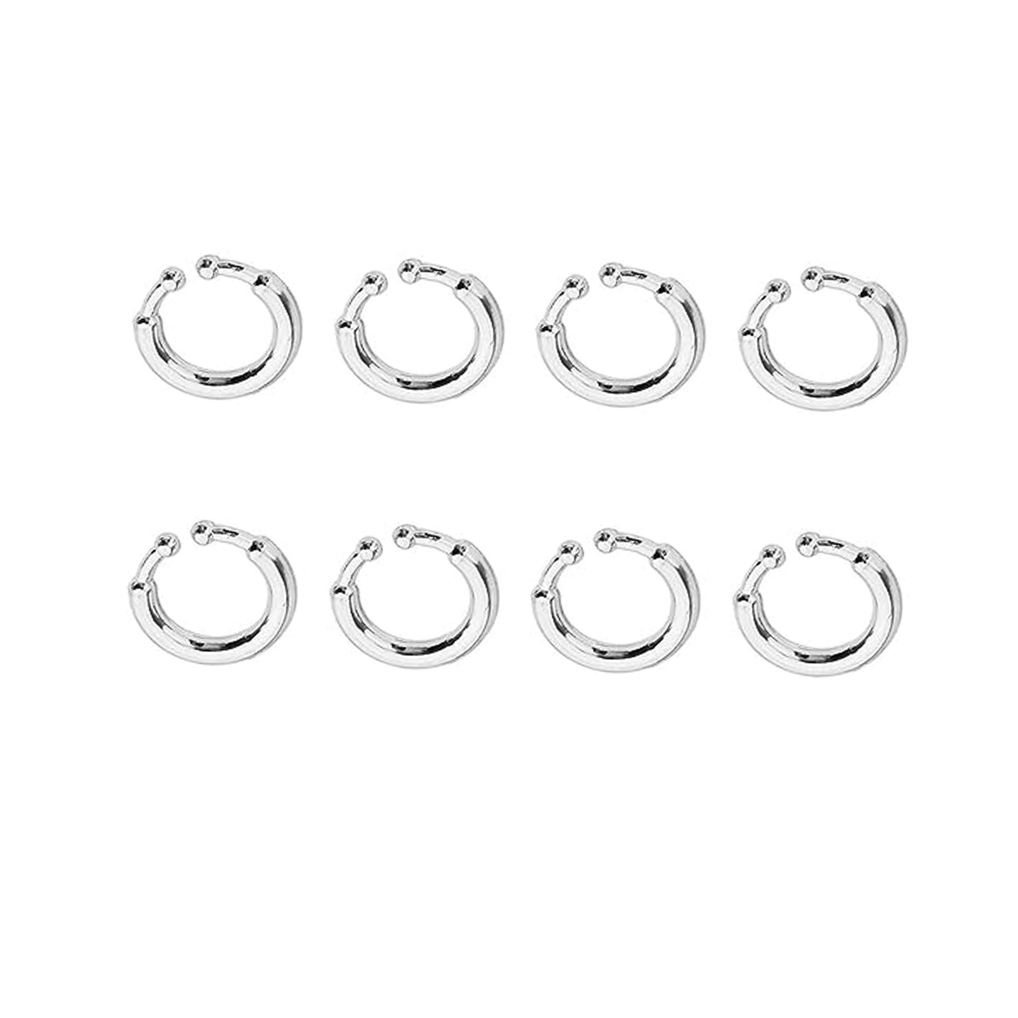 Bristol Novelty Silver Clip On Body Piercing Jewellery - One Size