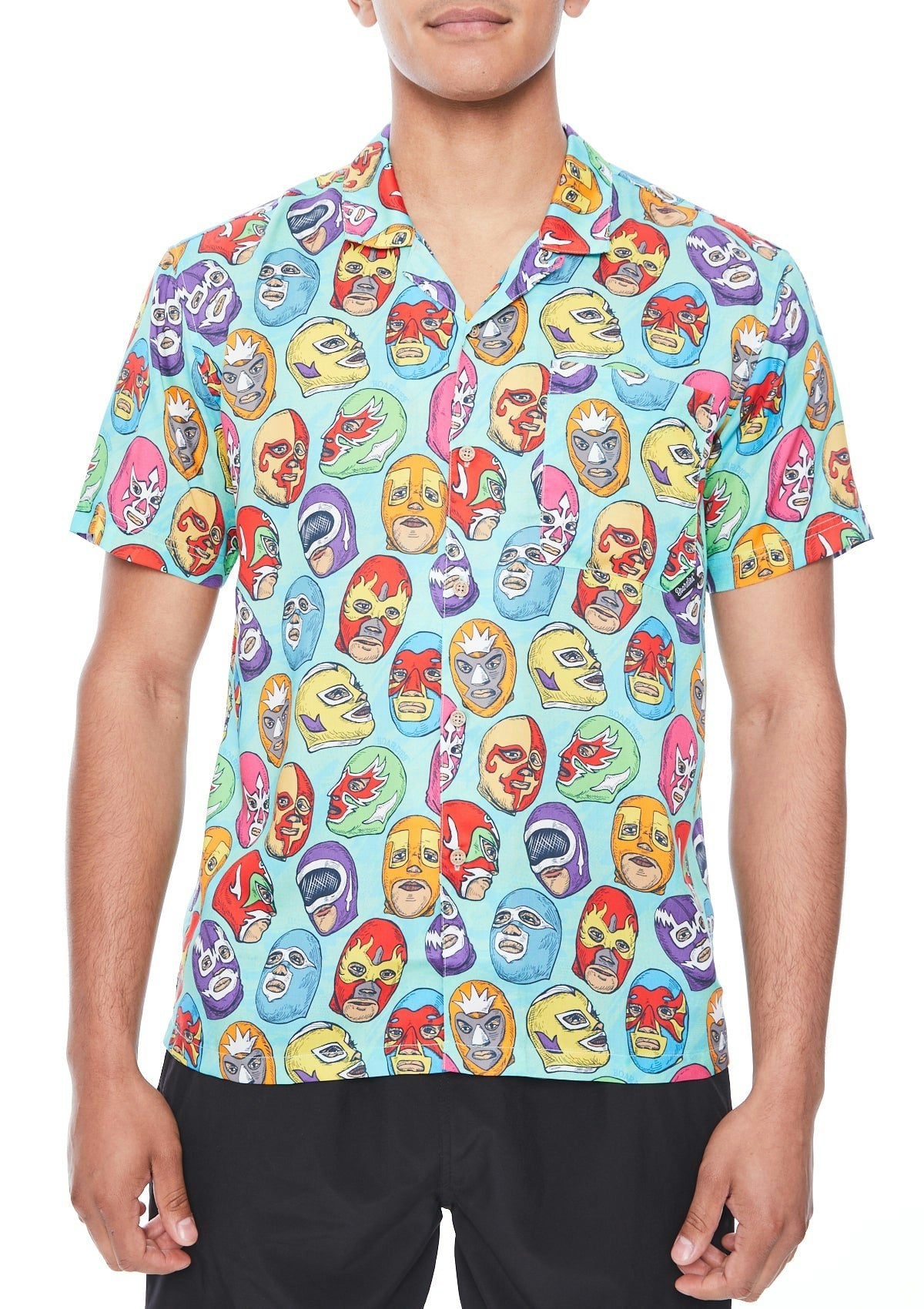 Boardies Green Lucha Libre Shirt - L