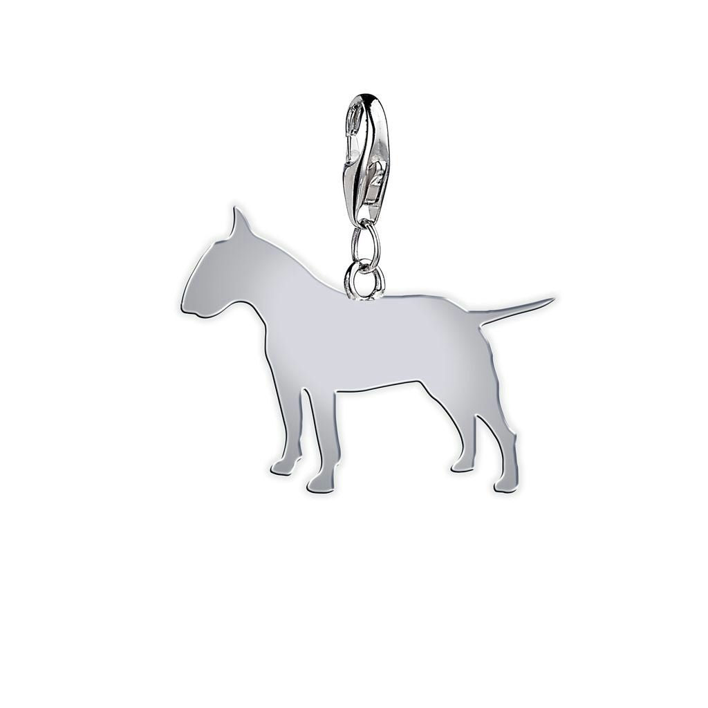 Mylee London Silver Bull Terrier Silhouette Charm - Clip On Charm - No