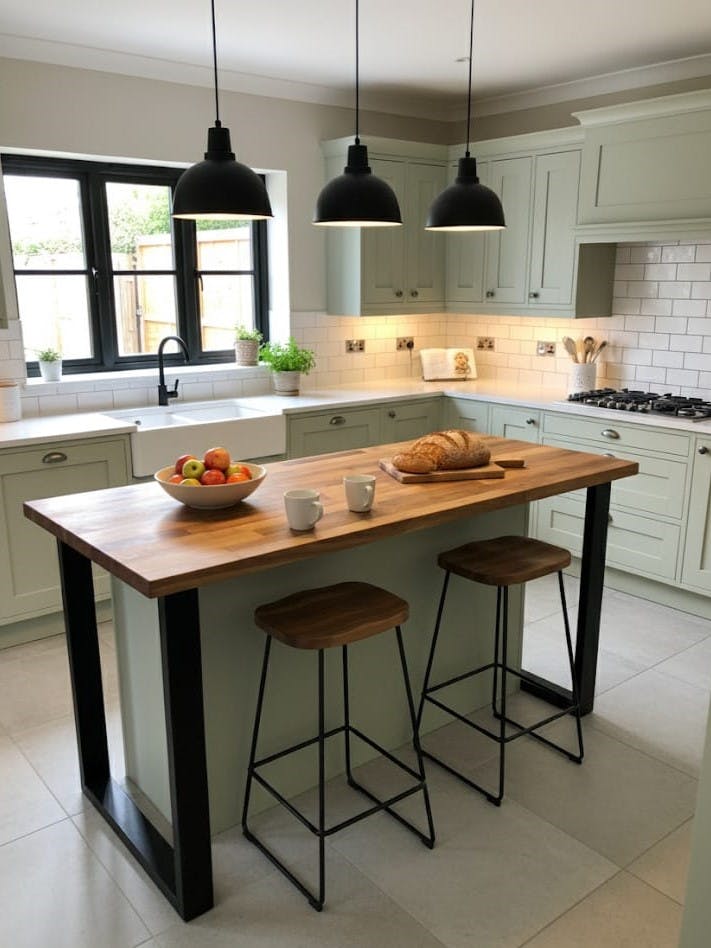Trl Furniture Grain Staved Walnut Breakfast Bar - 270X80cm