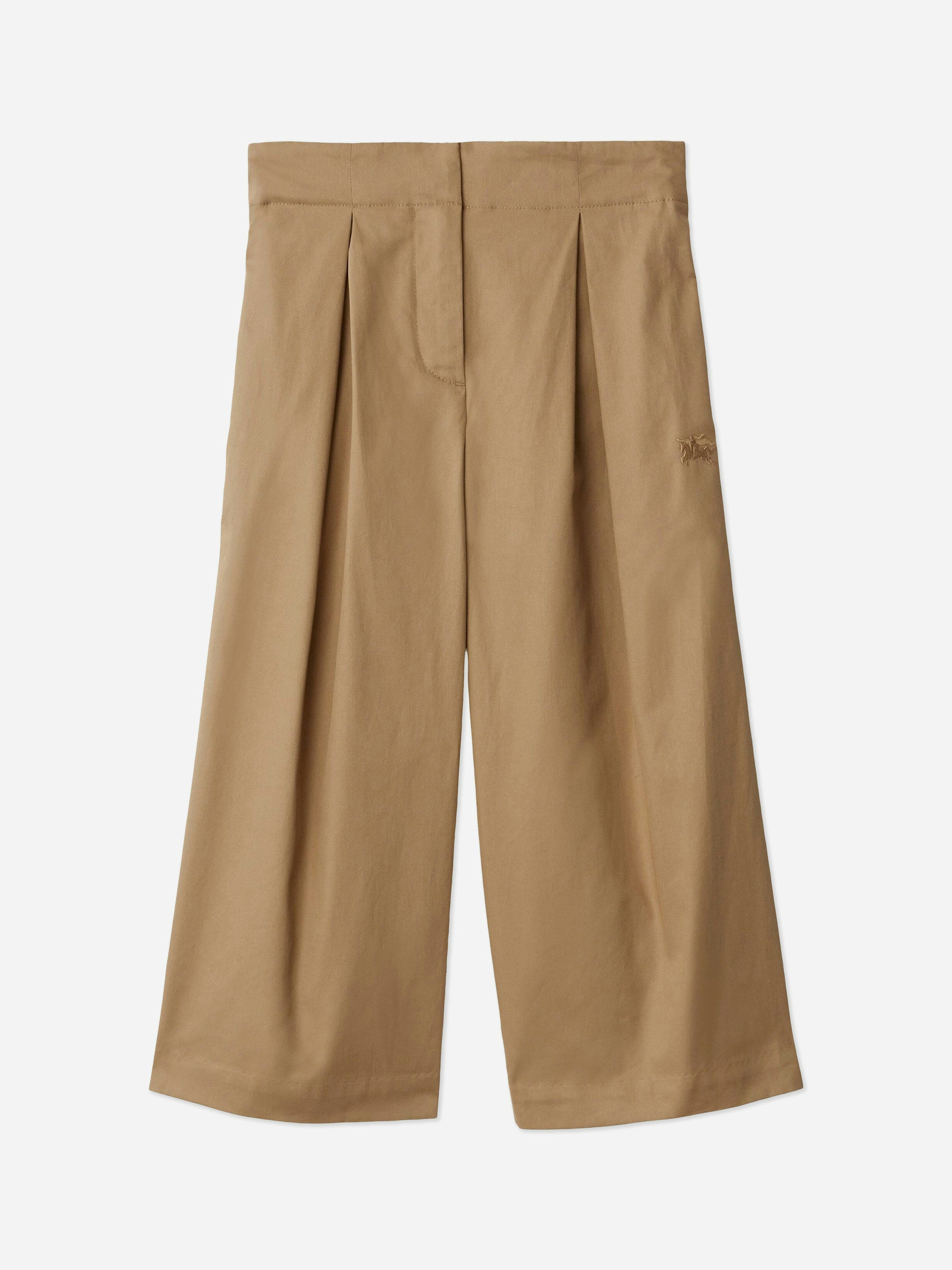 Burberry Kids Girls Beige Burberry Hermia Trousers In - 10 Yrs