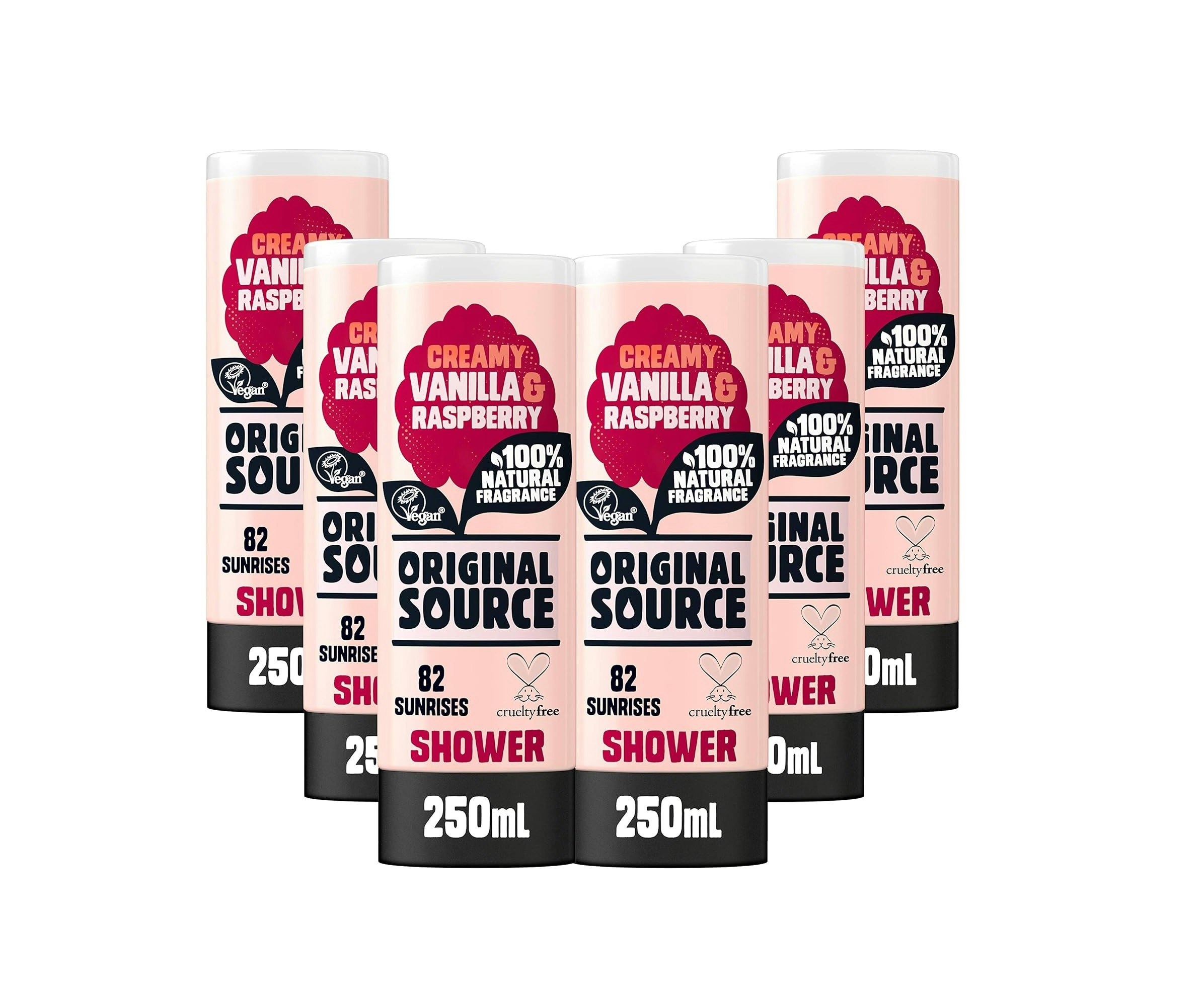 Original Source Creamy Vanilla & Raspberry Shower Gel 250Ml Pack Of 6