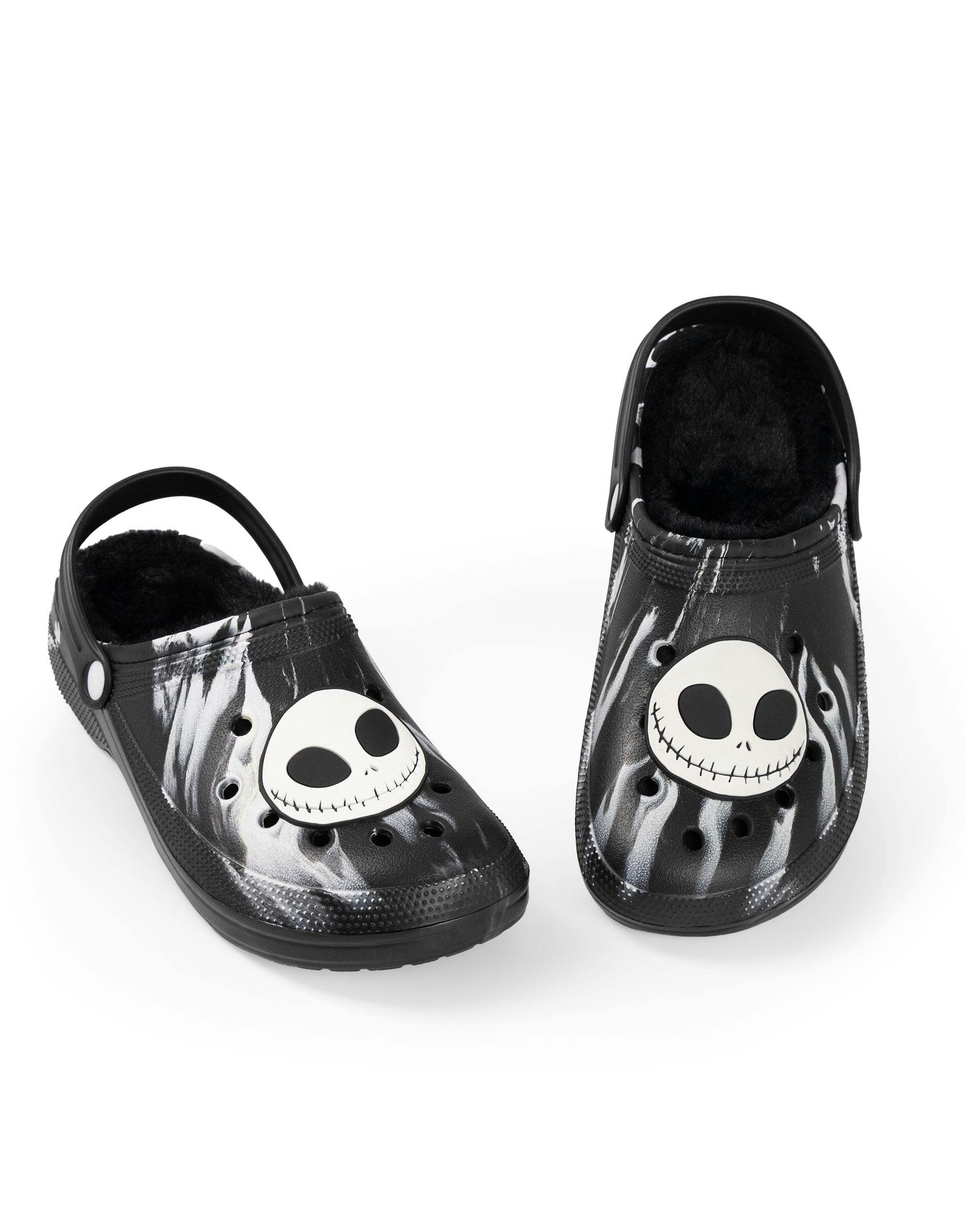 Vanilla Underground Unisex Black The Nightmare Before Christmas Jack Skellington Fur Lined Clogs - 7 Uk