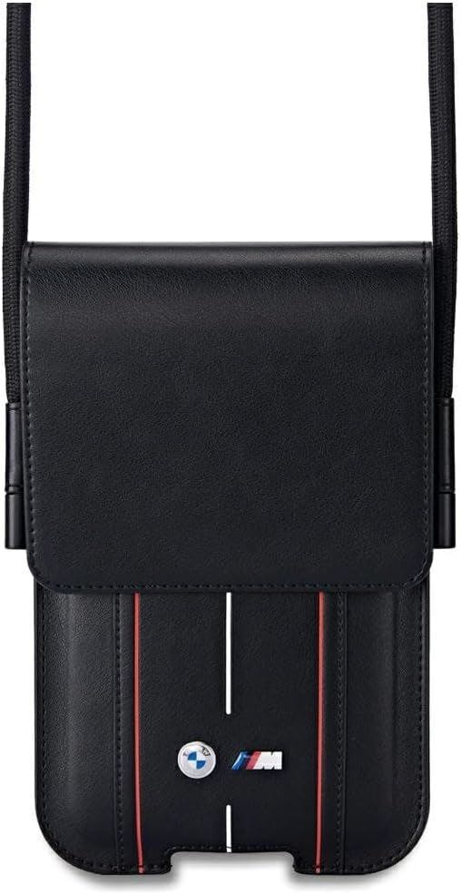 Bmw Red/Black M Series Stripes Universal Phone Pouch With Strap And Cardslot - Bmpsp15xmpvskr