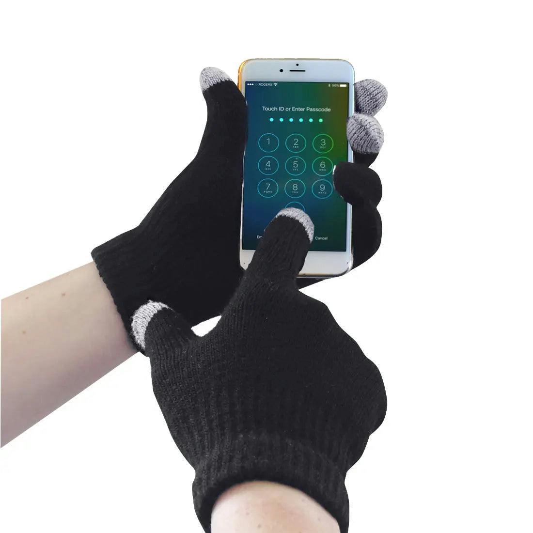 Portwest Black Touchscreen Knit Glove - S/M