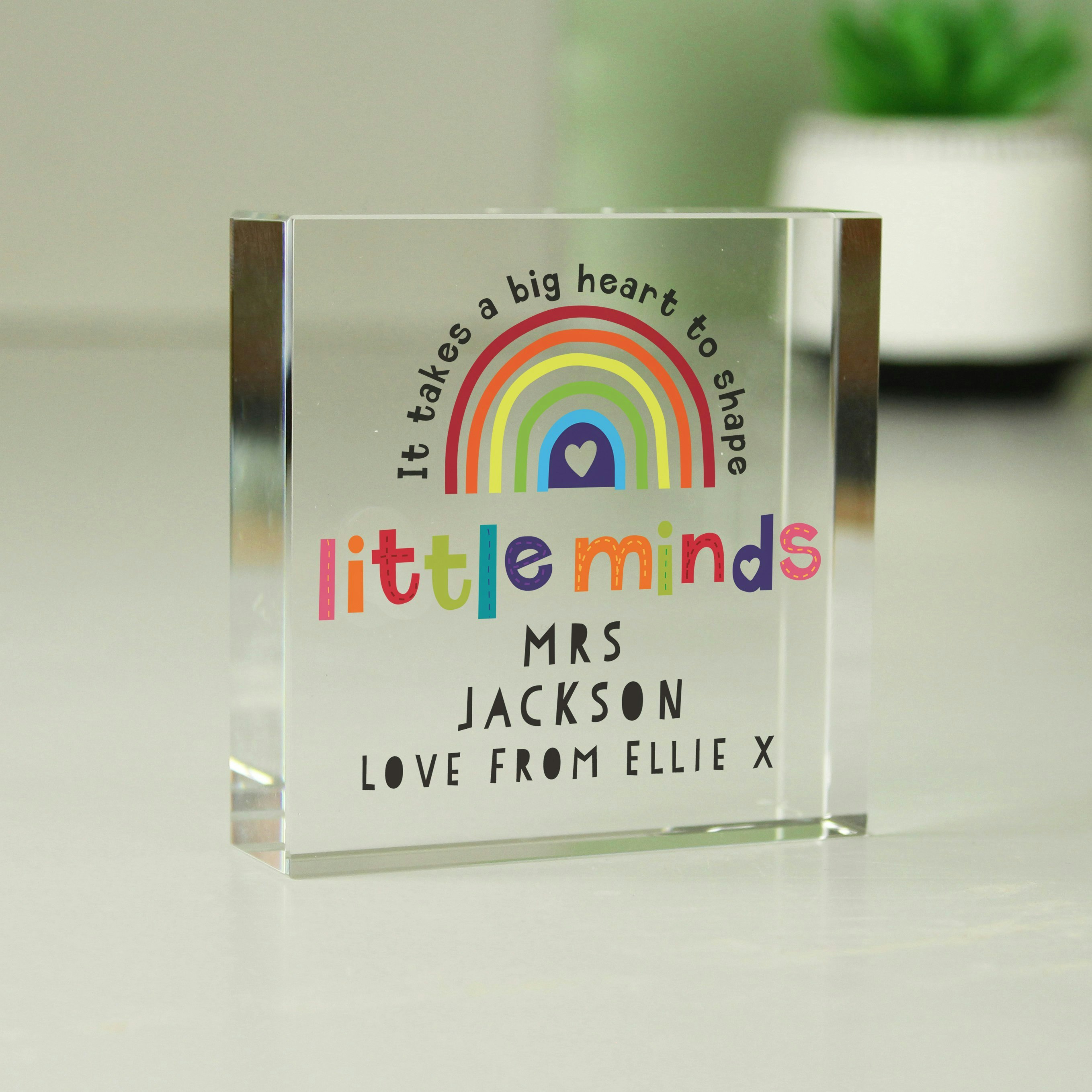 Rackhams Personalised Shape Little Minds Crystal Token
